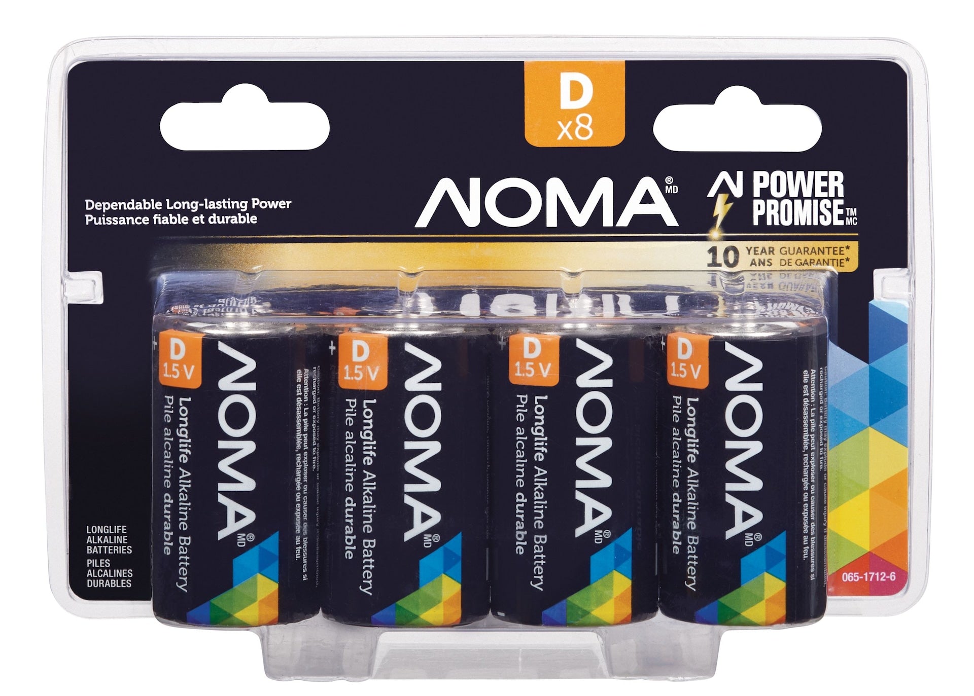 NOMA 8-pk-alkalische Batterien, langlebig