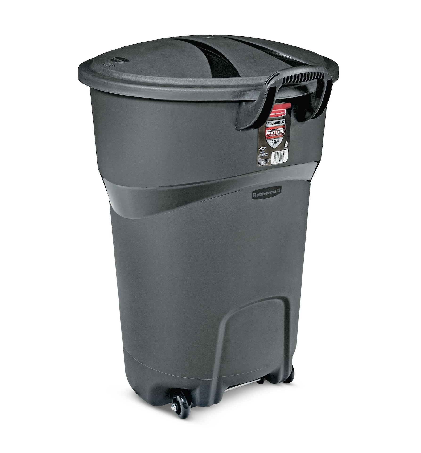 Rubbermaid Kunststoff-Rundlaufkanne mit Griff, schwarz, 121-L