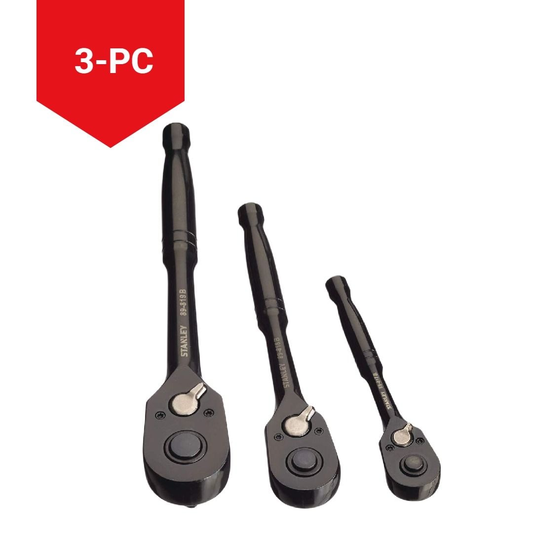 Stanley professionelles Schwarzchromratsche-Set, 3-pc