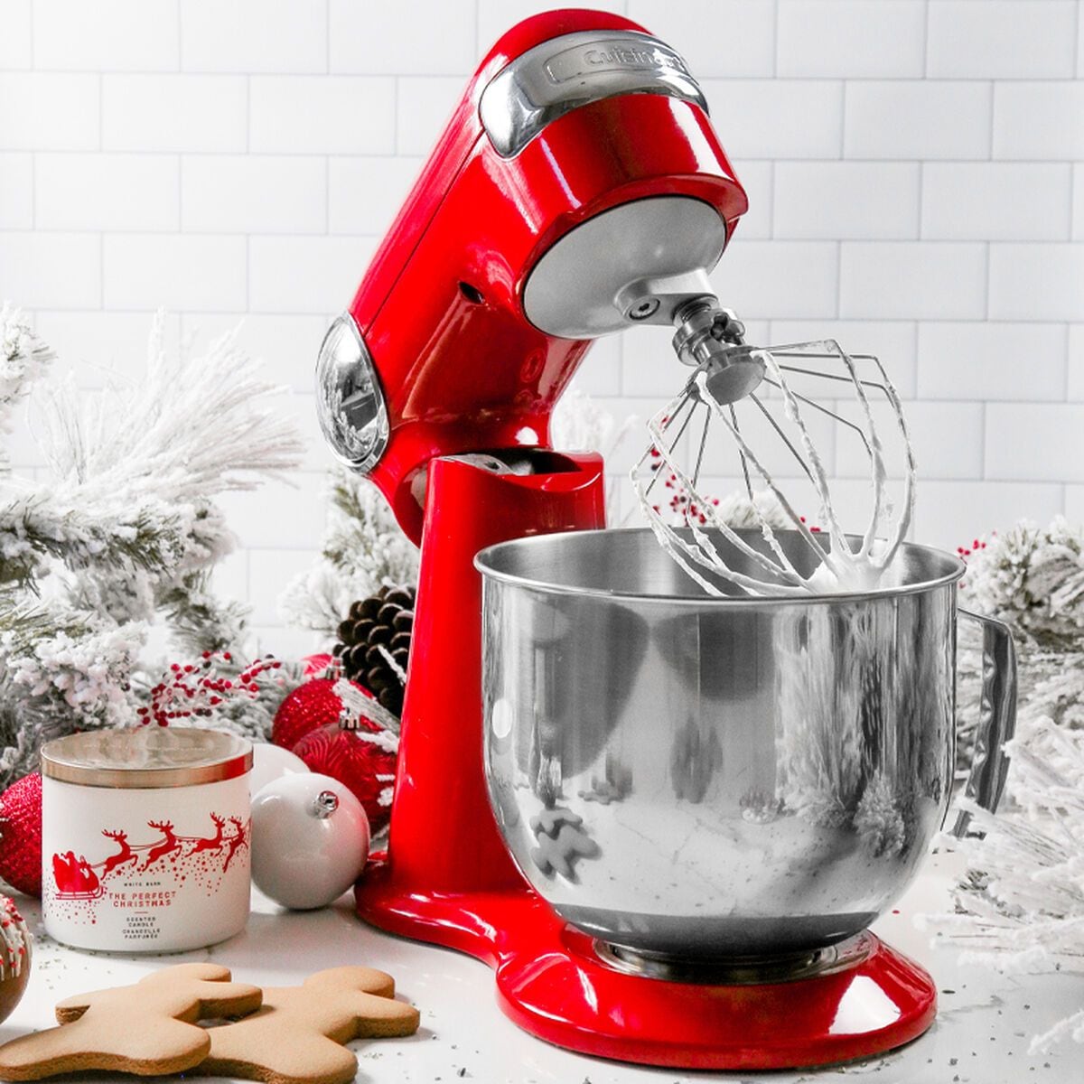 Cuisinart Precision Master Tilt-Head Standmixer mit 12 Gängen, rot, 5,5qt
