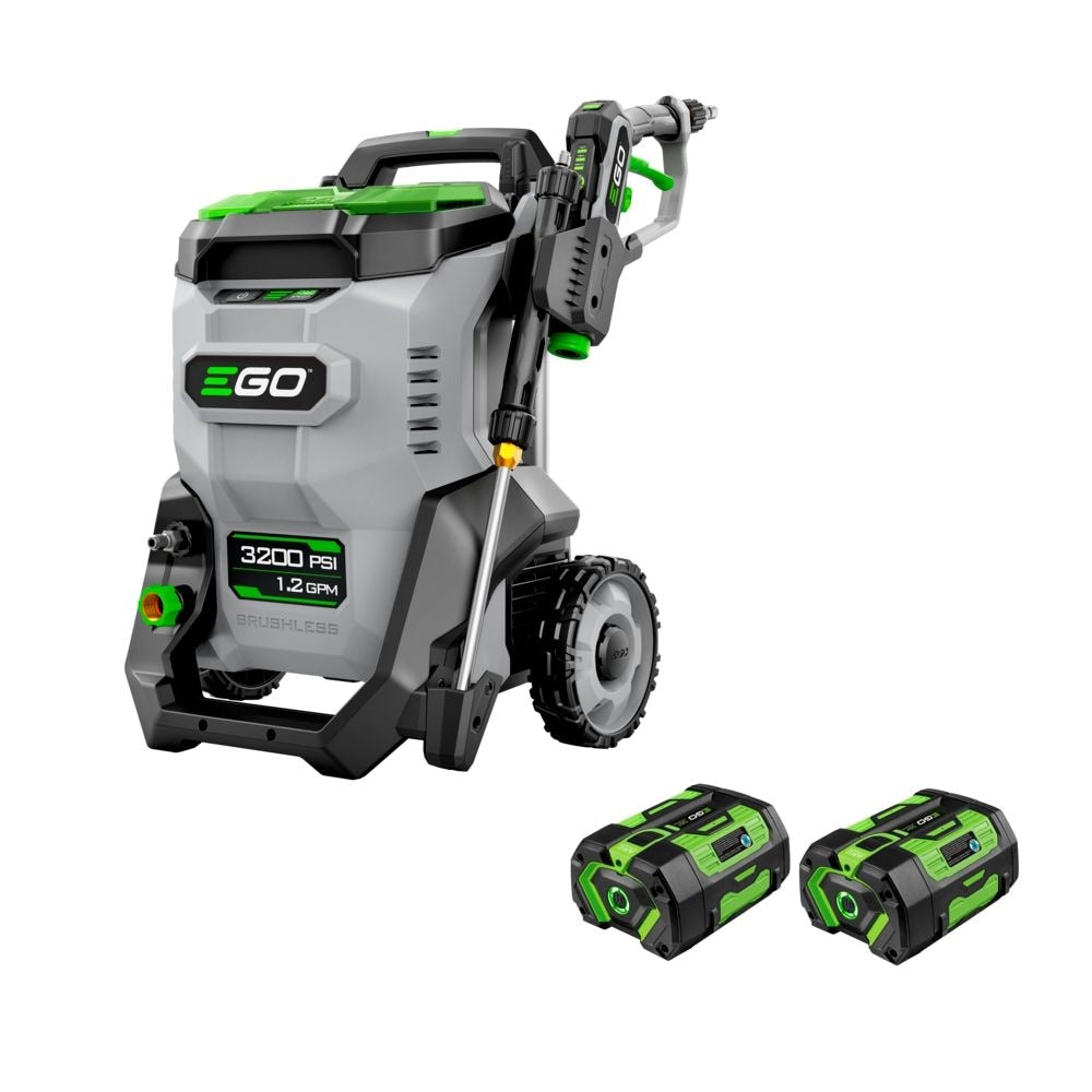 EGO HPW3204-2 POWER+ 3200 PSI Druckwaschanlage mit 2 x 6.0Ah Batterien und 320W Ladegerät