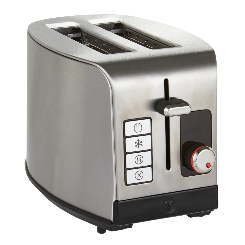 Vida by PADERNO Digitaler Edelstahl-Toaster, 2-Scheiben