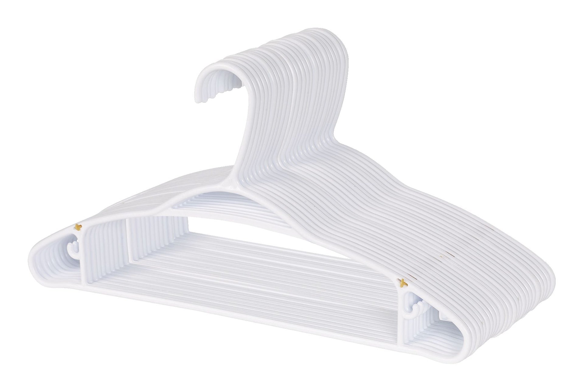 type A Kunststoffbügel, schlank, weiß, 24-pk