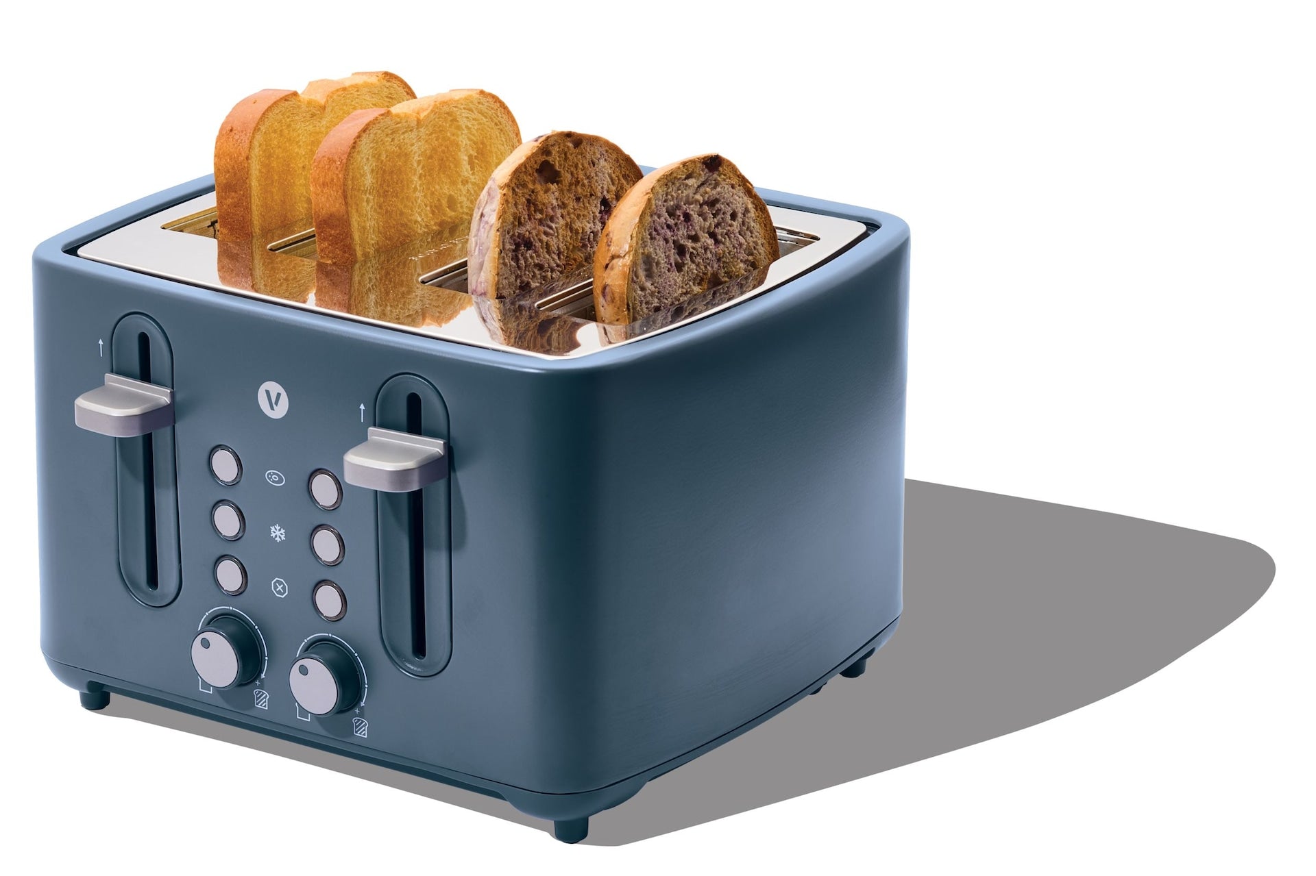 Vida 4-Scheiben-Toaster mit extrabreiten Schlitzen, Blauflossenthun