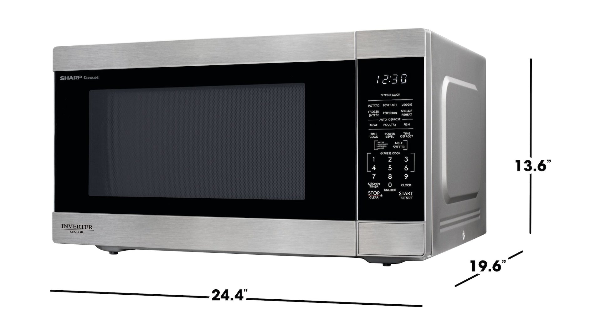Sharp XL Arbeitsplatte Mikrowelle mit Wechselrichter, 2,2-cu-ft