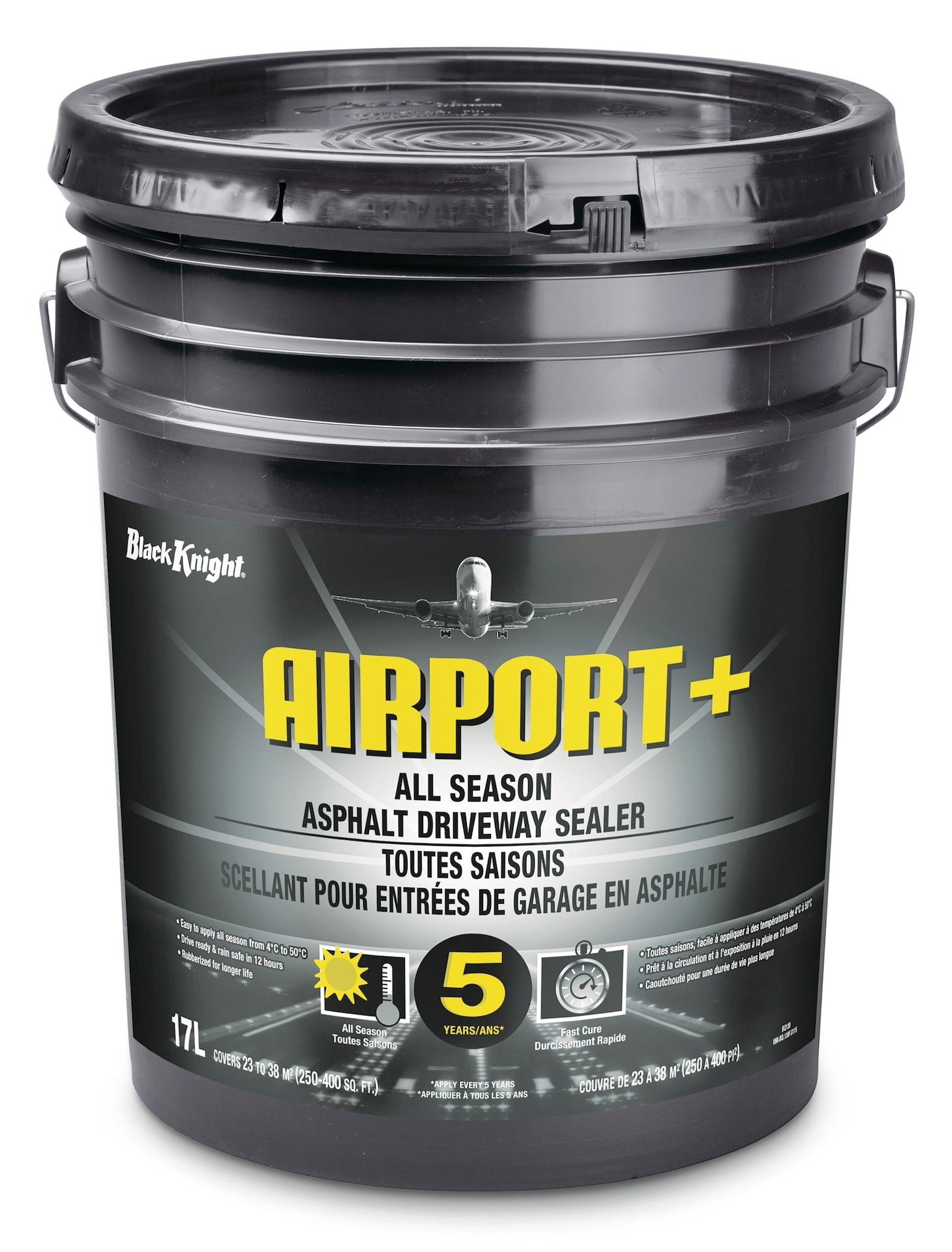 Black Ritterflughafen + ganzjährig Zufahrt Asphalt Sealer, 250-400 sq. ft Abdeckung, 17-L