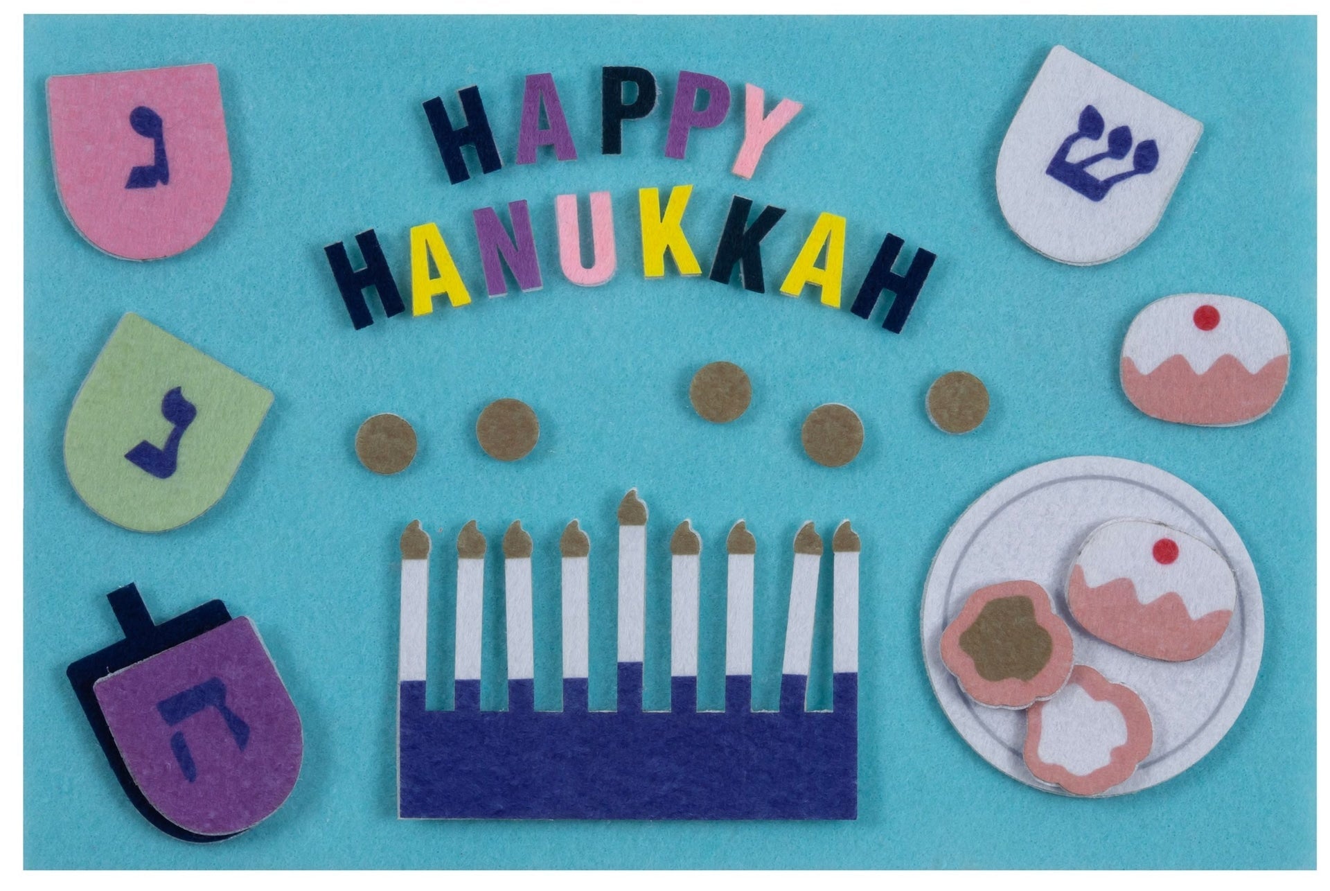"Happy "Hanukkah" fühlte interaktive Aktivität Spielbrett Kit, 30-pc, für Hanukka