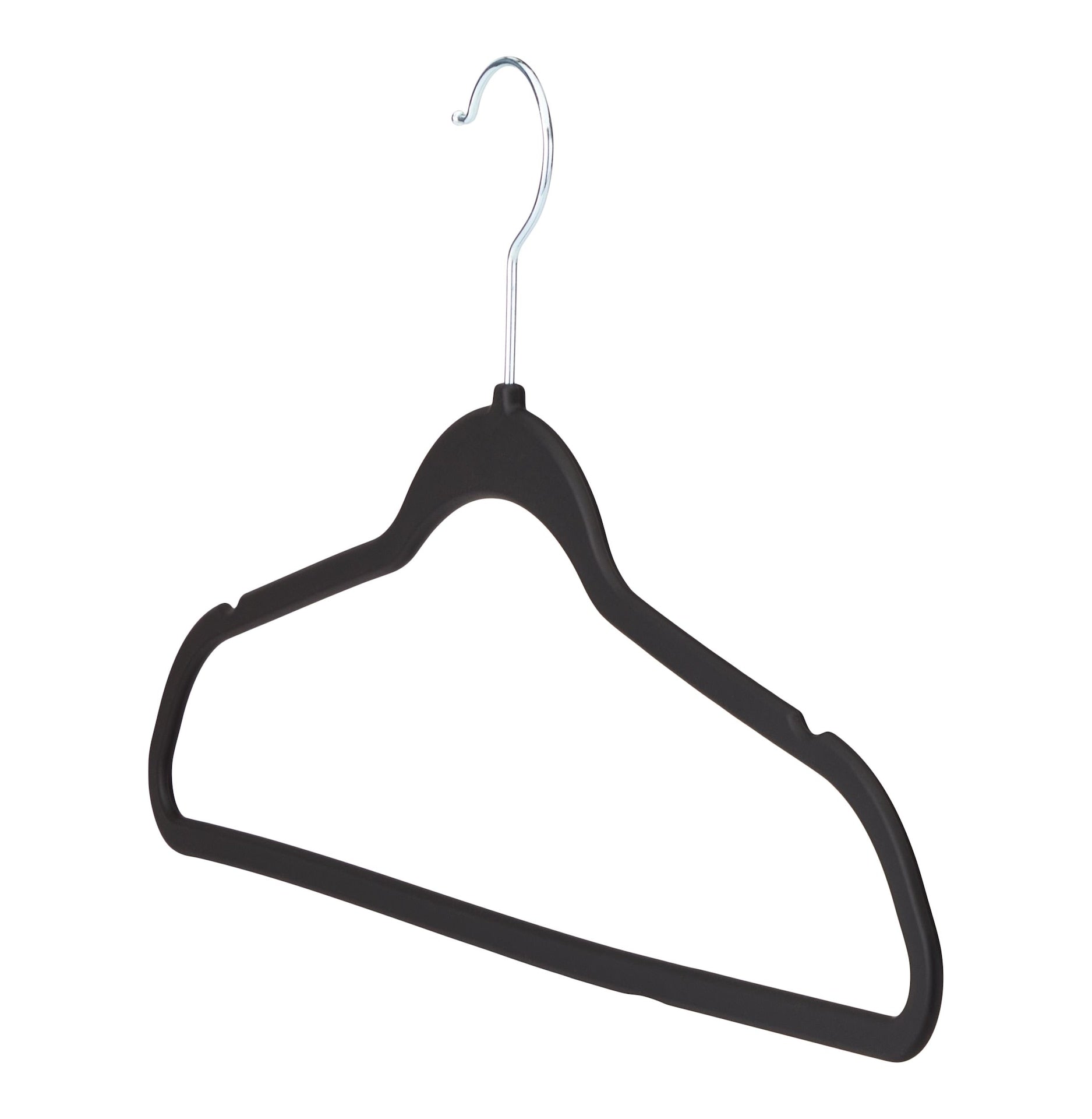 type A gummierter schlanker, rutschfester Aufhänger, schwarz 10-pk