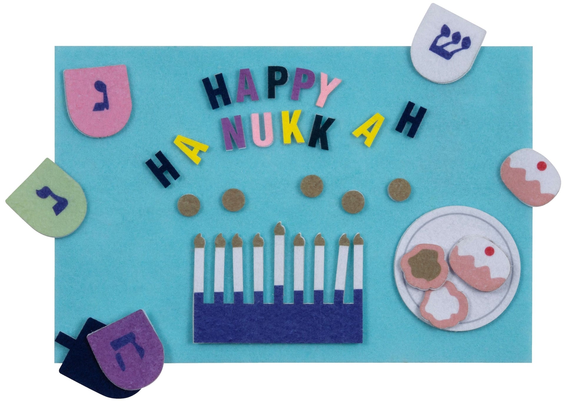 "Happy "Hanukkah" fühlte interaktive Aktivität Spielbrett Kit, 30-pc, für Hanukka