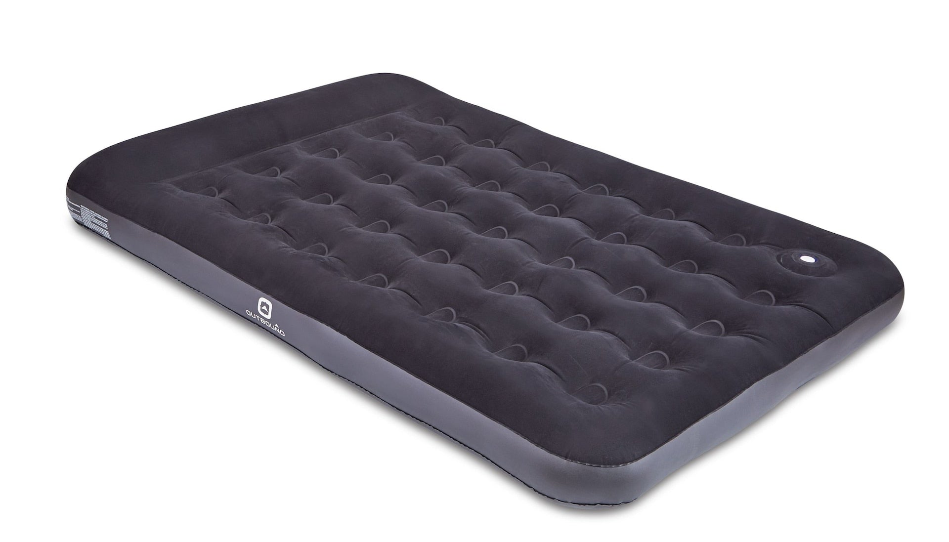 Outbound Doppel-Single-High-Luftmatratze / Airbed mit eingebauter Fußpumpe und Kissen