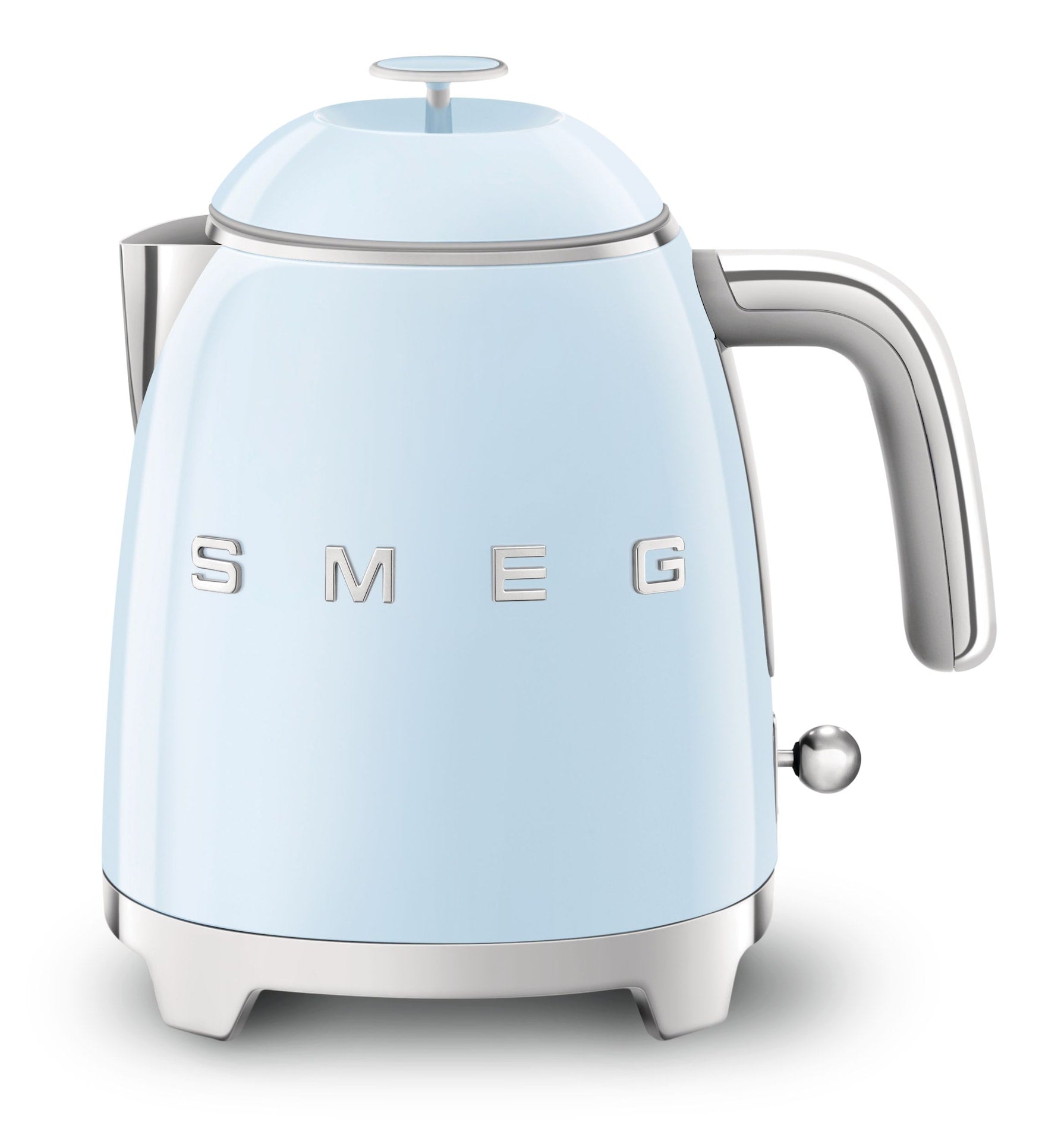 Smeg Elektro-Mini-Kessel im Retro-Stil mit schnurloser Basis, hellblau, 0,8-l