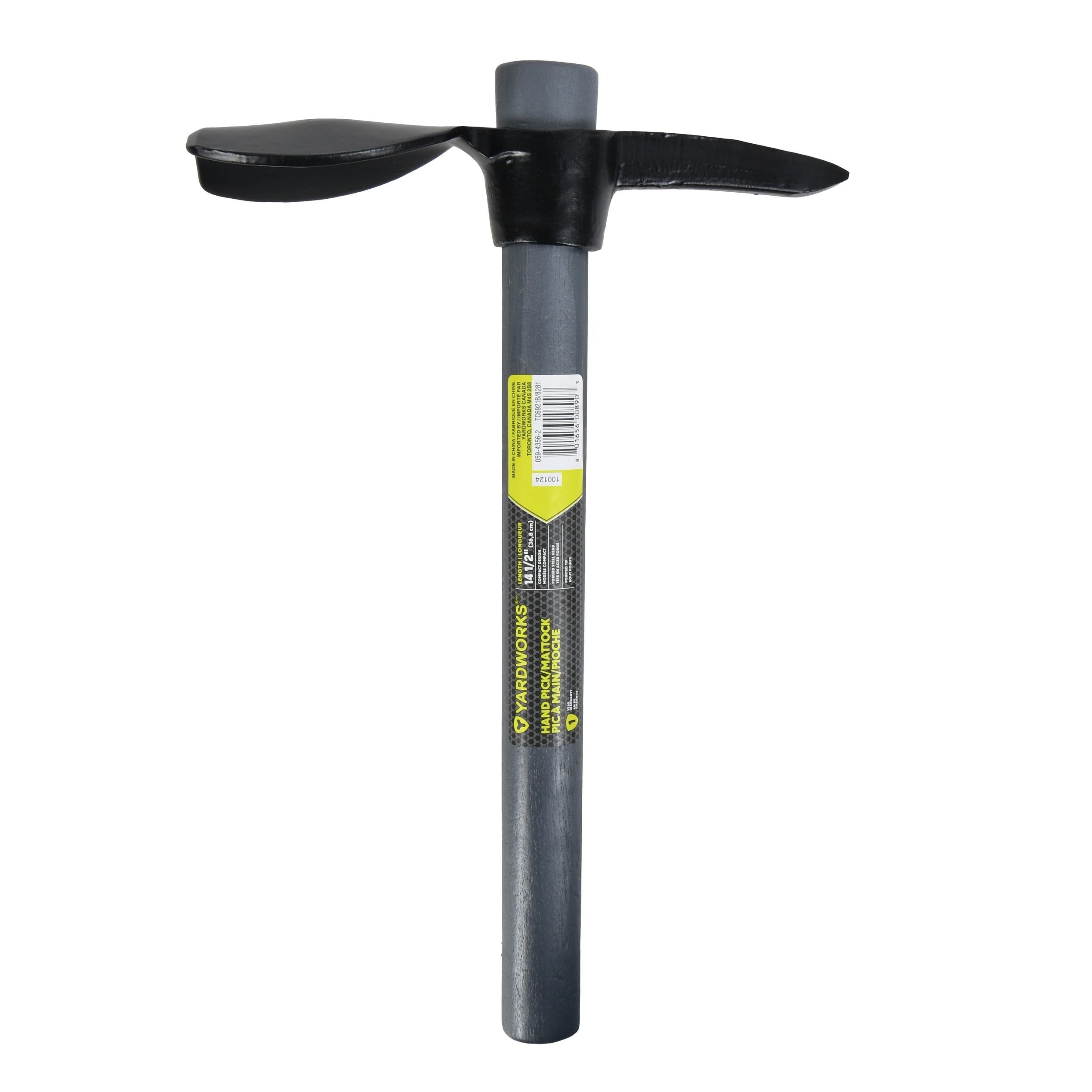 Yardworks 10-in 2,5-lb Hand Pick / Mattock, Hartholzwelle