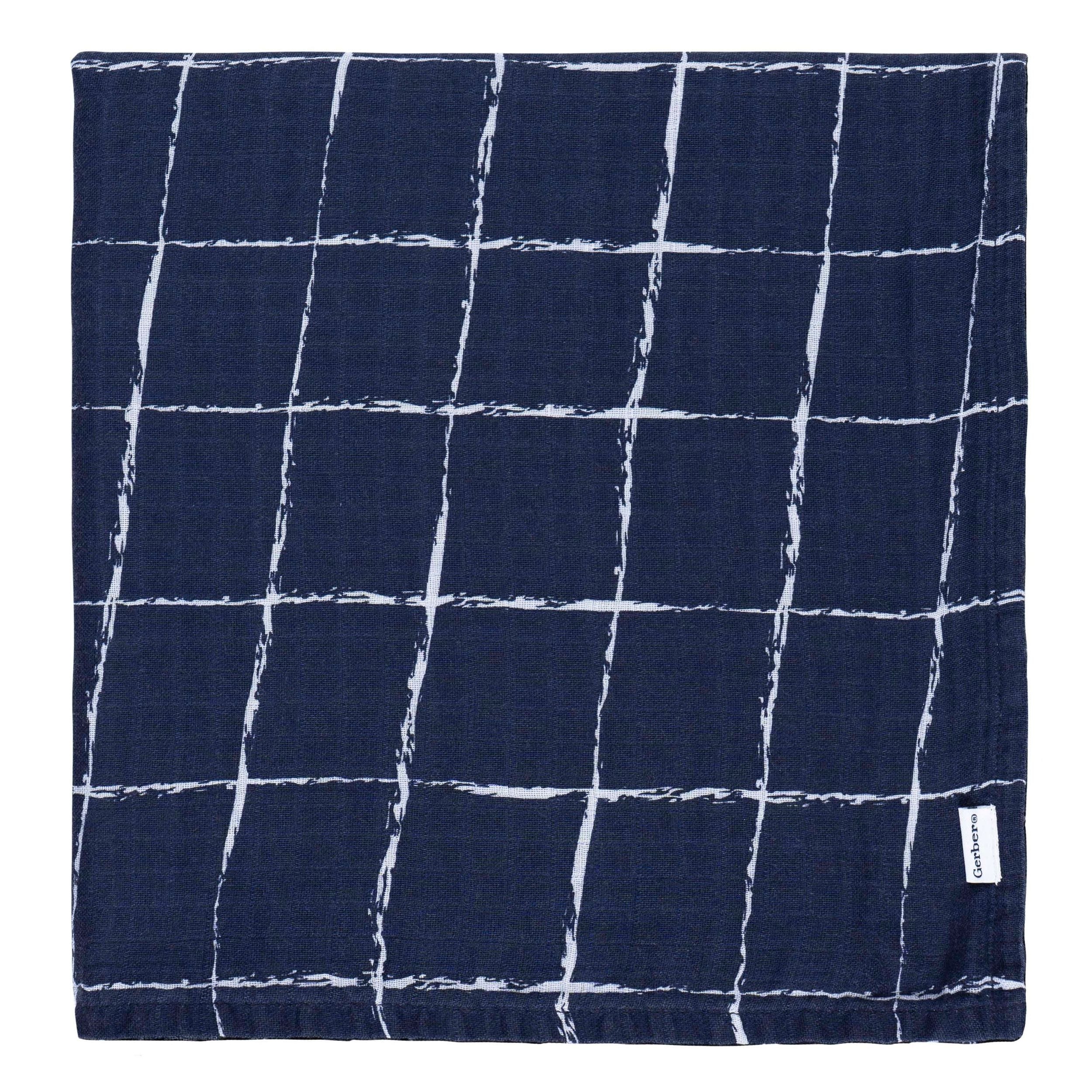 Gerber Kinderbekleidung Coastal Ruhige Weichbaumwolle Musselin Babydecke, 2-pk