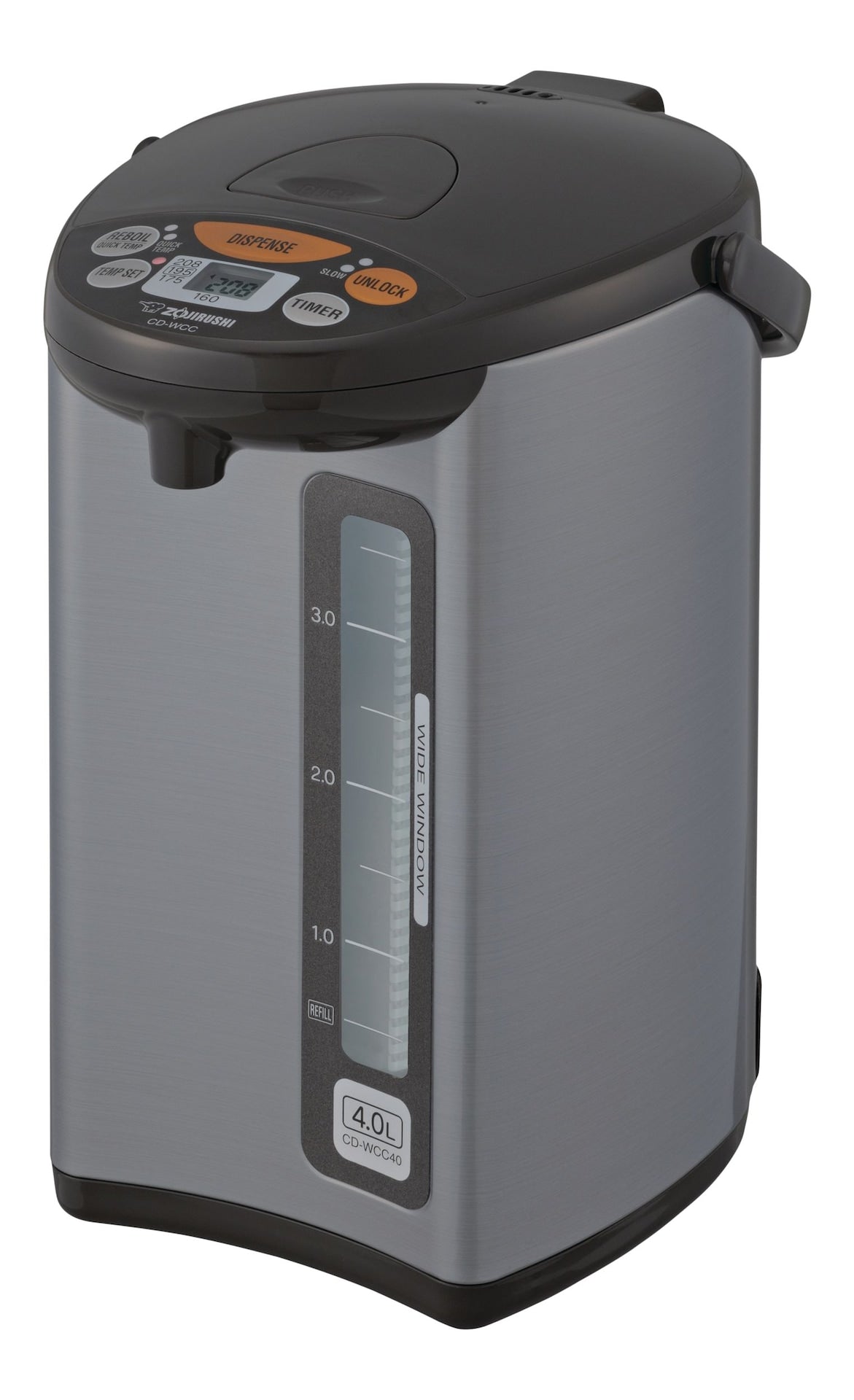 Zojirushi Elektrischer Warmwasserkessel, wärmer & Dispenser, schwarz/rostfreier Stahl, 4-L