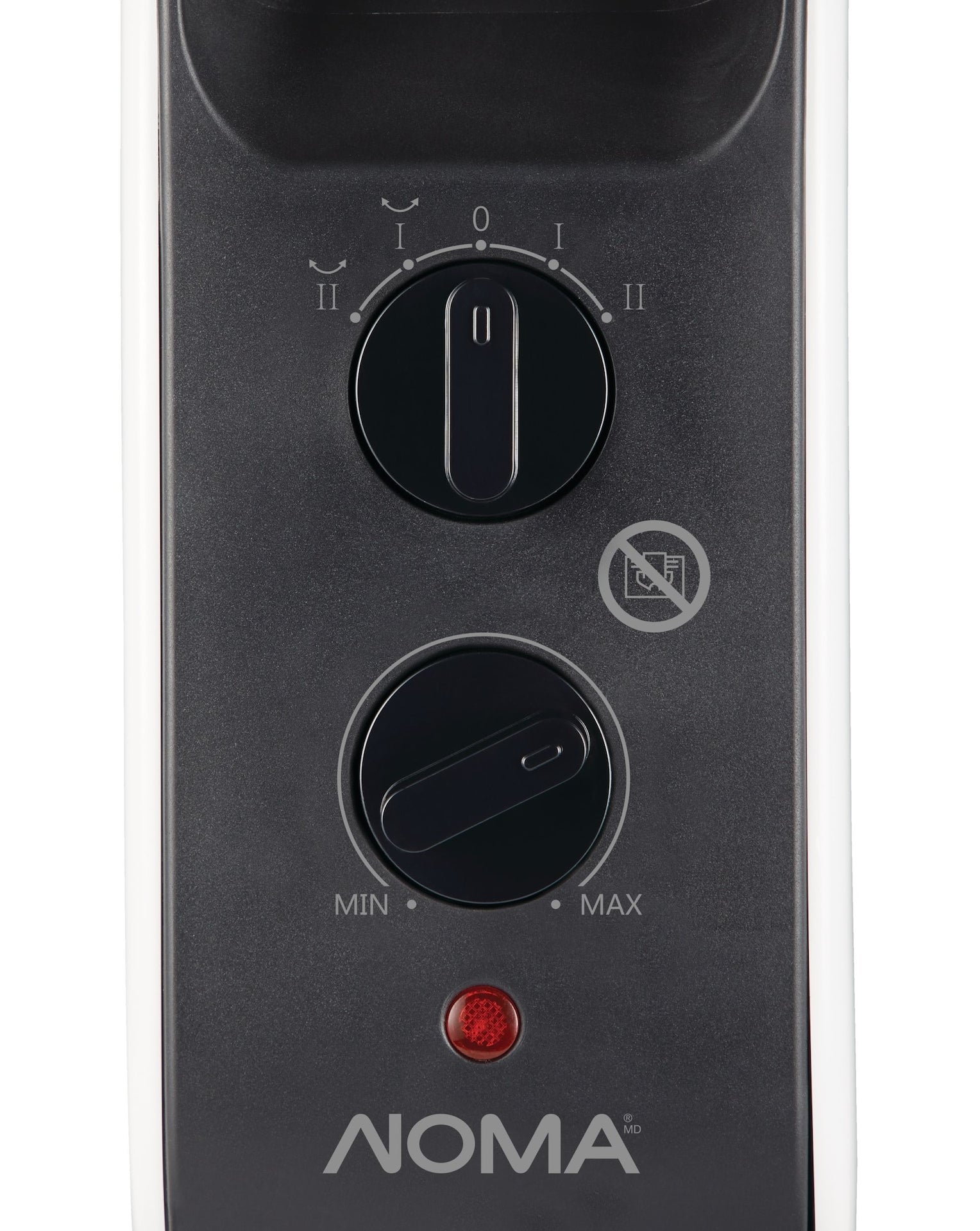 NOMA tragbares bewegliches oszillierendes tragbares keramisches Raumheizgerät mit Thermostat, 1500 W, weiß