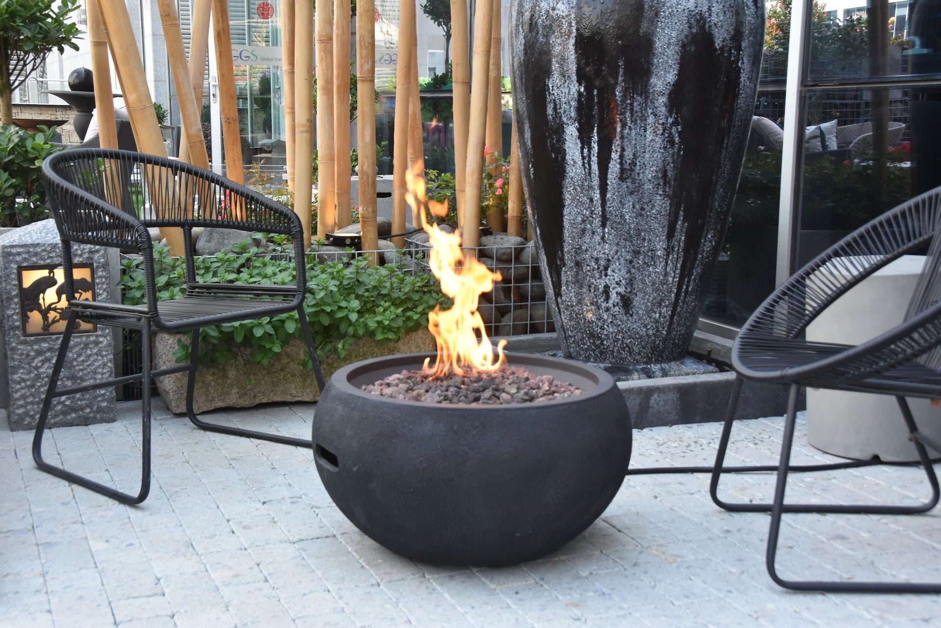 Modeno York Round Fire Bowl, flüssiges Propan, 40.000 BTU