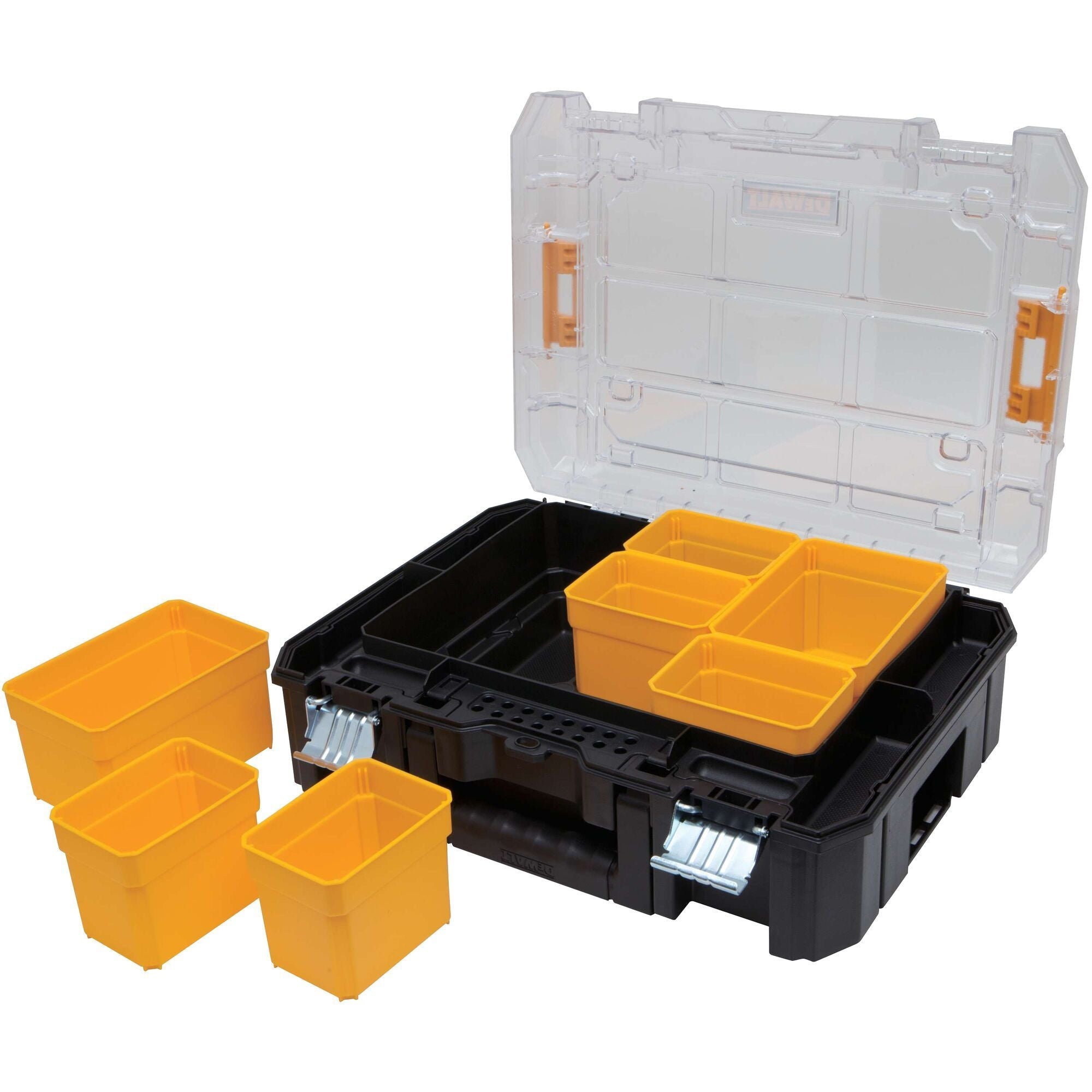 Dewalt TSTAK stapelbarer Organisator mit klarem Deckel, 44-lb