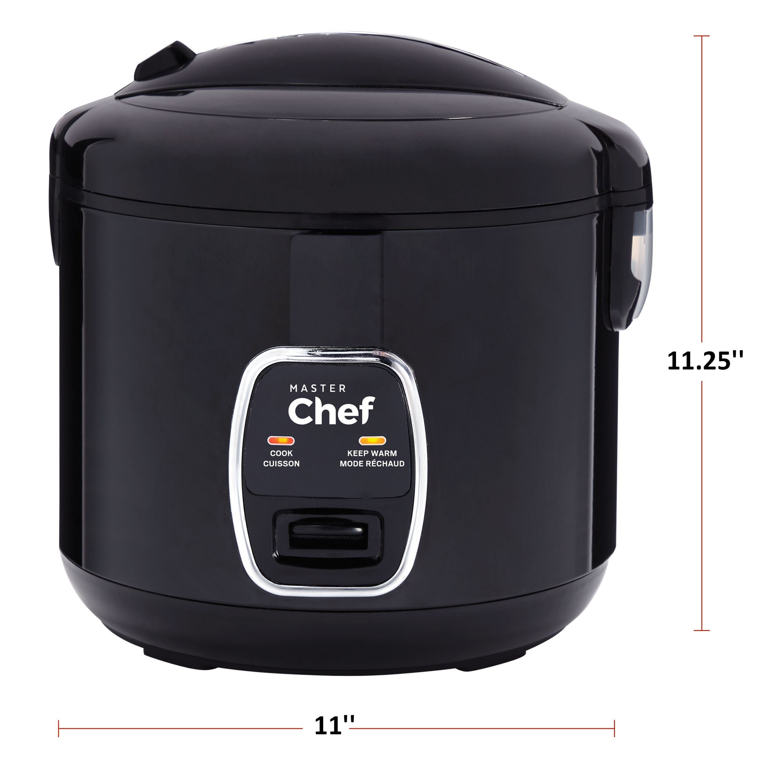 MASTER Chef One-Touch-Reiskocher & Dampfer, schwarz, 20 Tassen