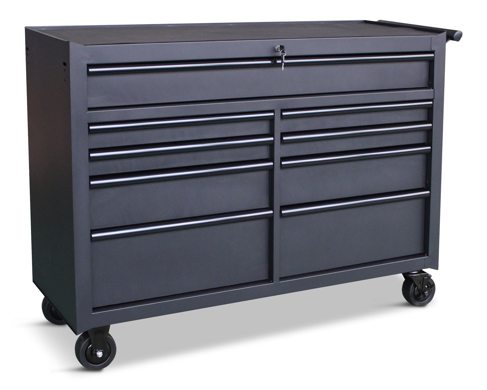 Mastercraft Walzwerkzeuglagerschrank mit 9 Schubladen, schwarz, 52-in
