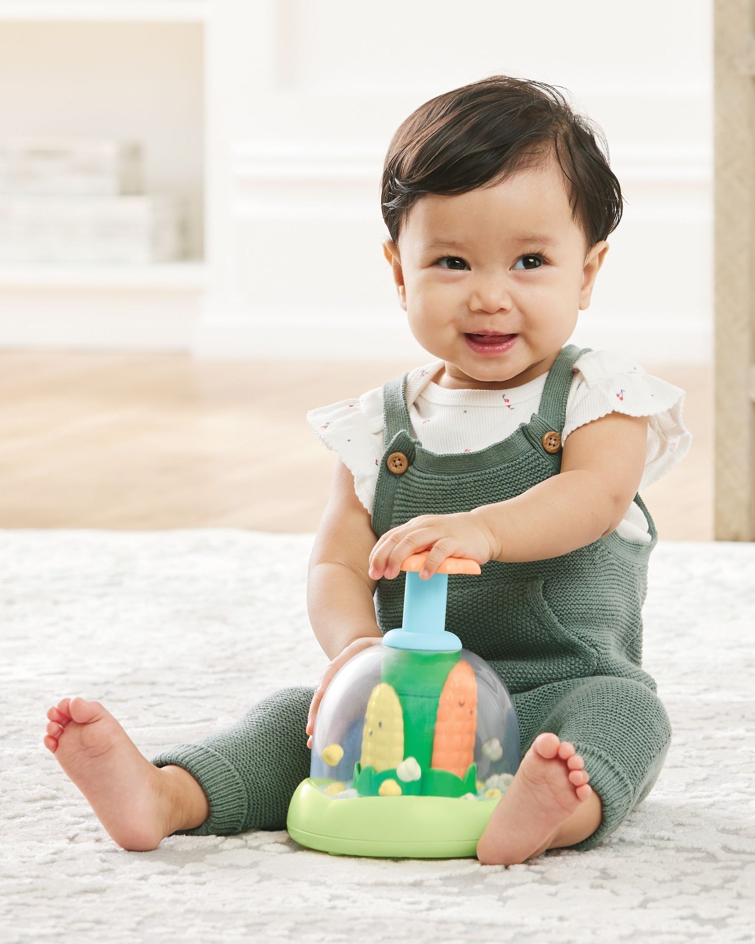 Skip Hop Farmstand Push & Spin Popper Baby Lernspielzeug, Alter 6m +