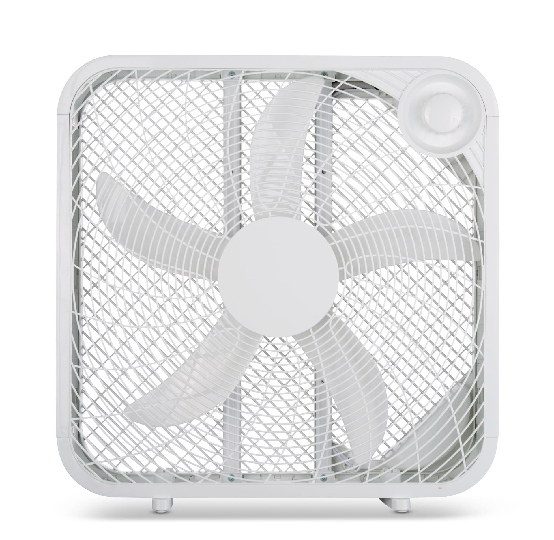 For Living tragbare Box/Bodenventilator aus Kunststoff mit 5 Klingen, 2-Gang, weiß, 20-in