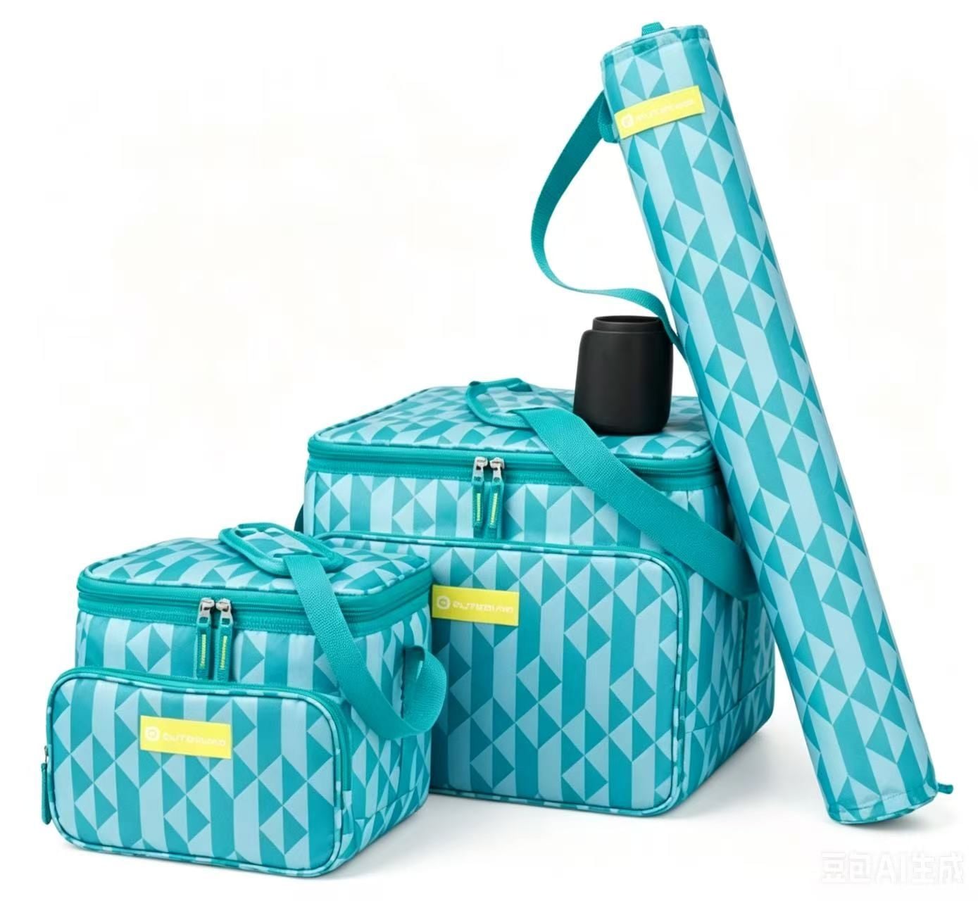 Outbound Picknick Soft Kühler Set, Muster, 3-pk