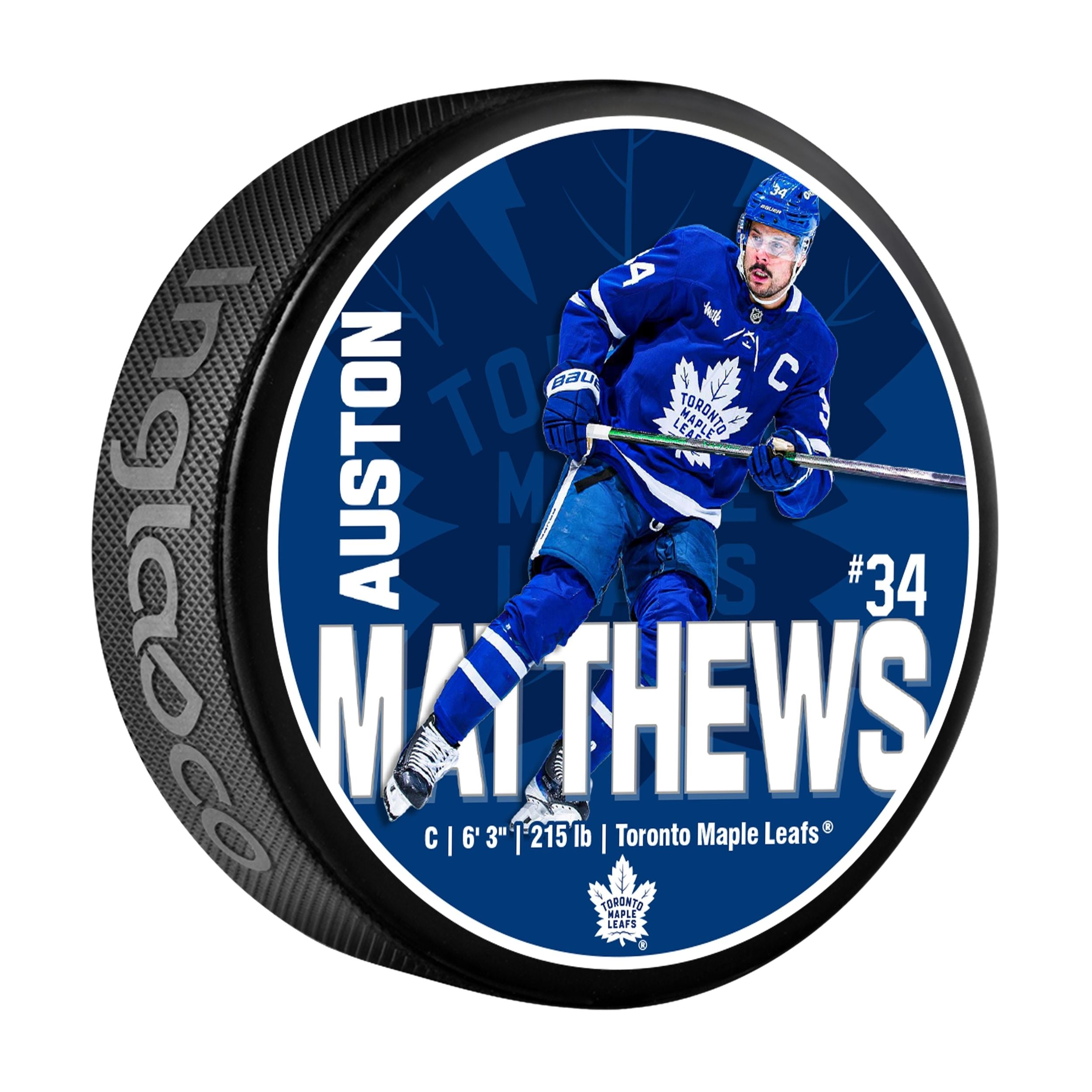NHL Toronto Maple Leafs auston matthews Hockeypuck, 6-oz