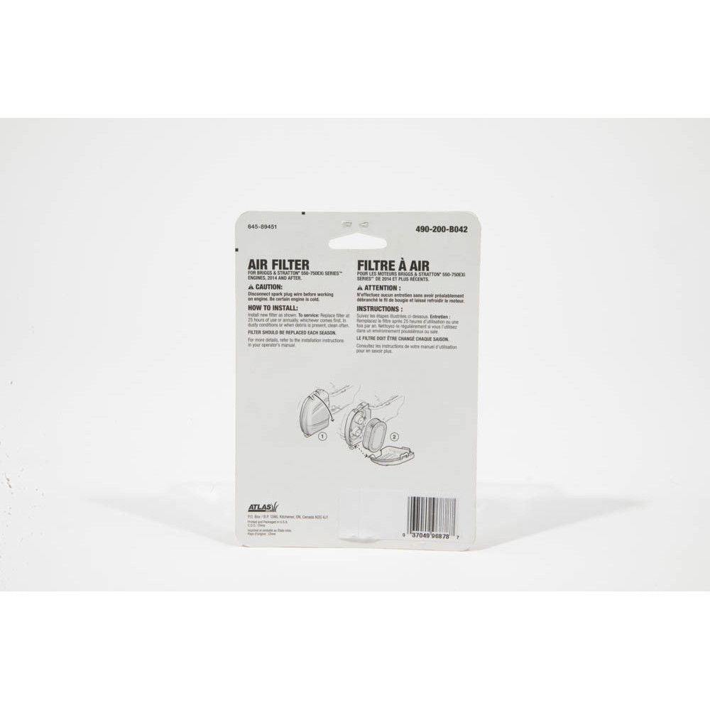 Briggs & Stratton Rasenmähersatz exi Luftfilter