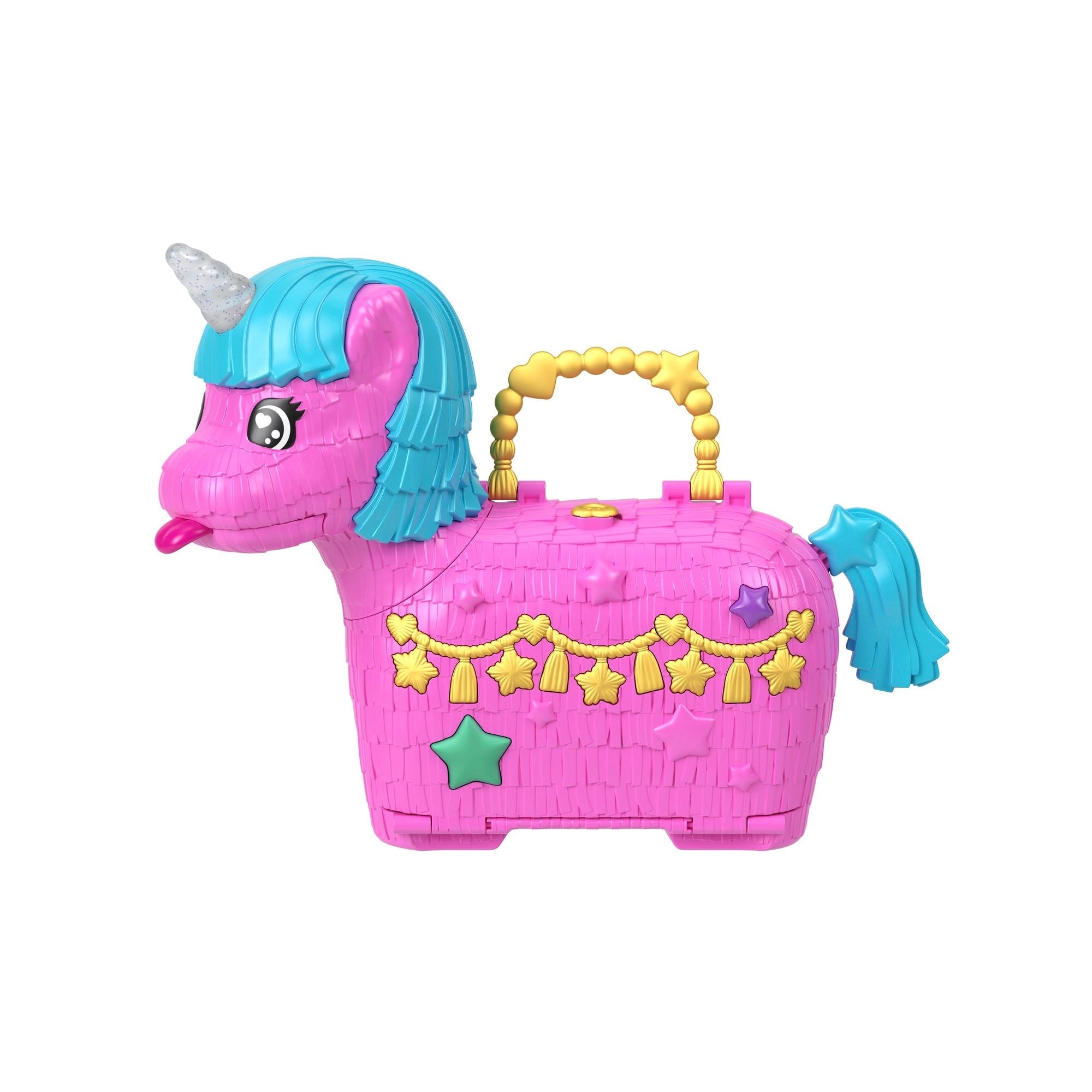 Polly Pocket 35 feier einhorn partyland playet, enthält 2 micropuppen, haustiere & 25 + Überraschungsaccessoires, kinder ab 3 jahren