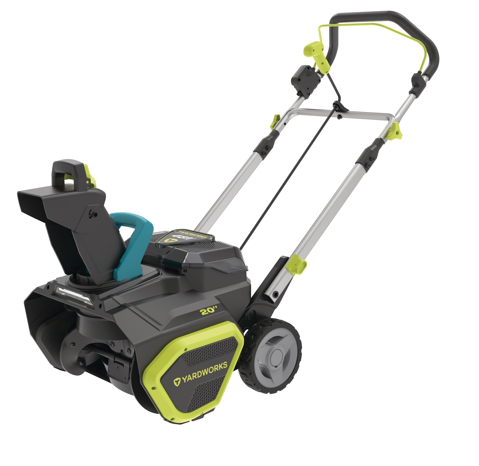 Yardworks 48V einstufiges, bürstenloses, schnurloses Schneegebläse mit 6 Ah Batterie & 4A Ladegerät, 20-in