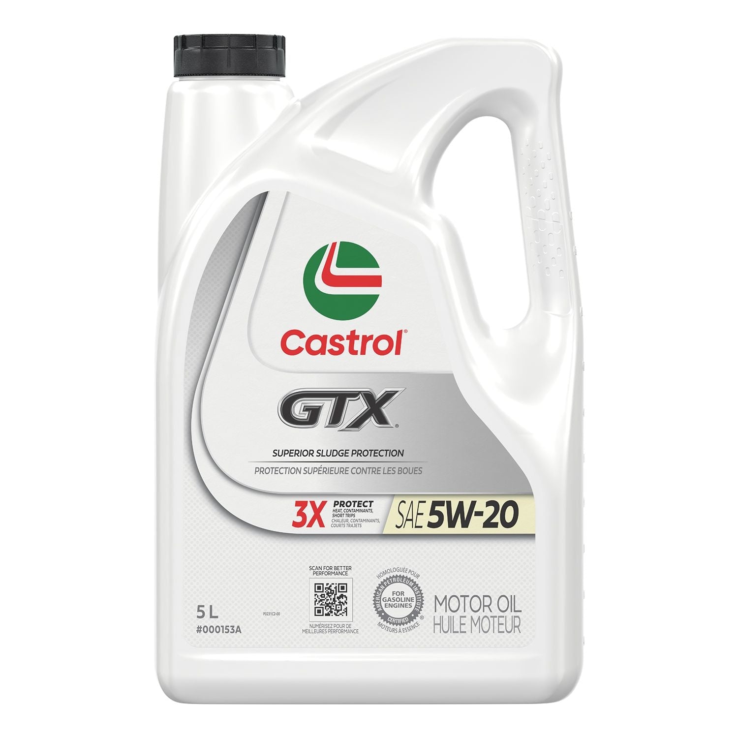 Castrol GTX ULTRACLEAN 5W20 konventioneller Motor/Motoröl, 5-L