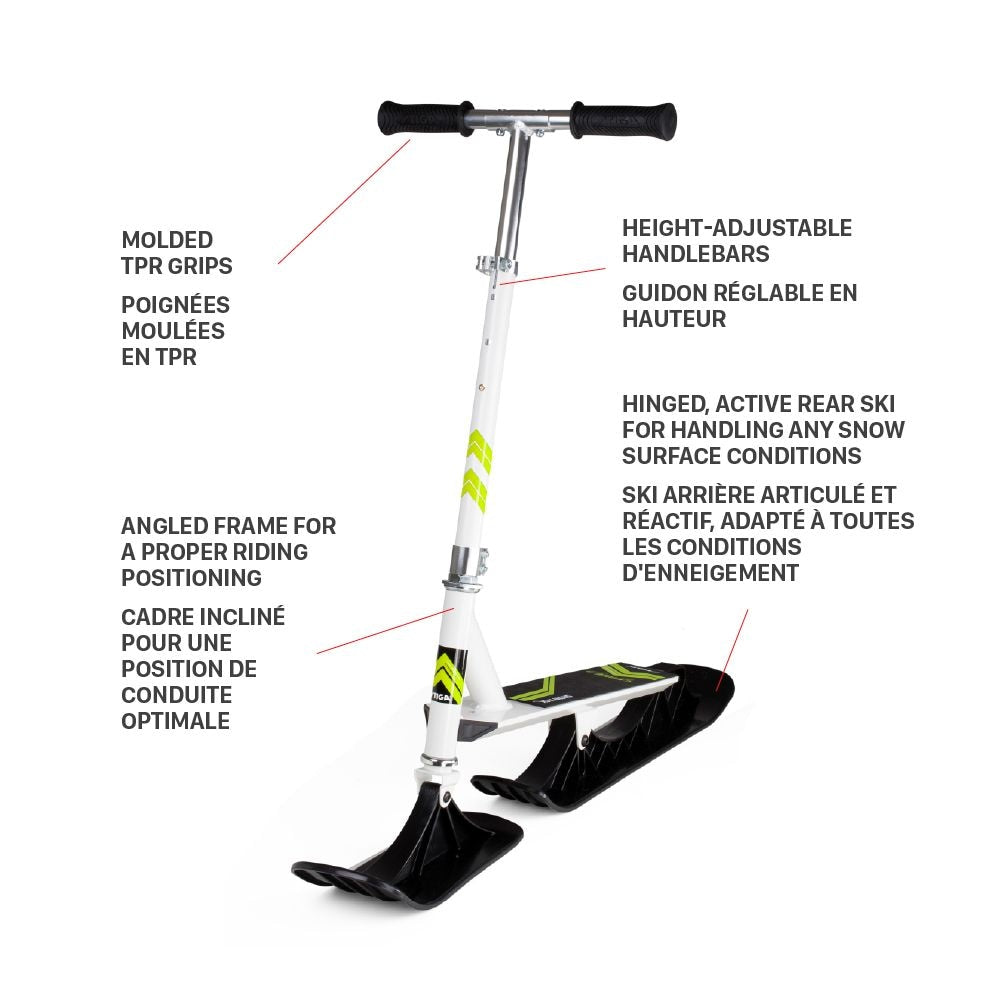 Stiga Schnee Kick Free Kinder Winter Schnee Ski Roller mit höhenverstellbarem Griff, ab 7 Jahren