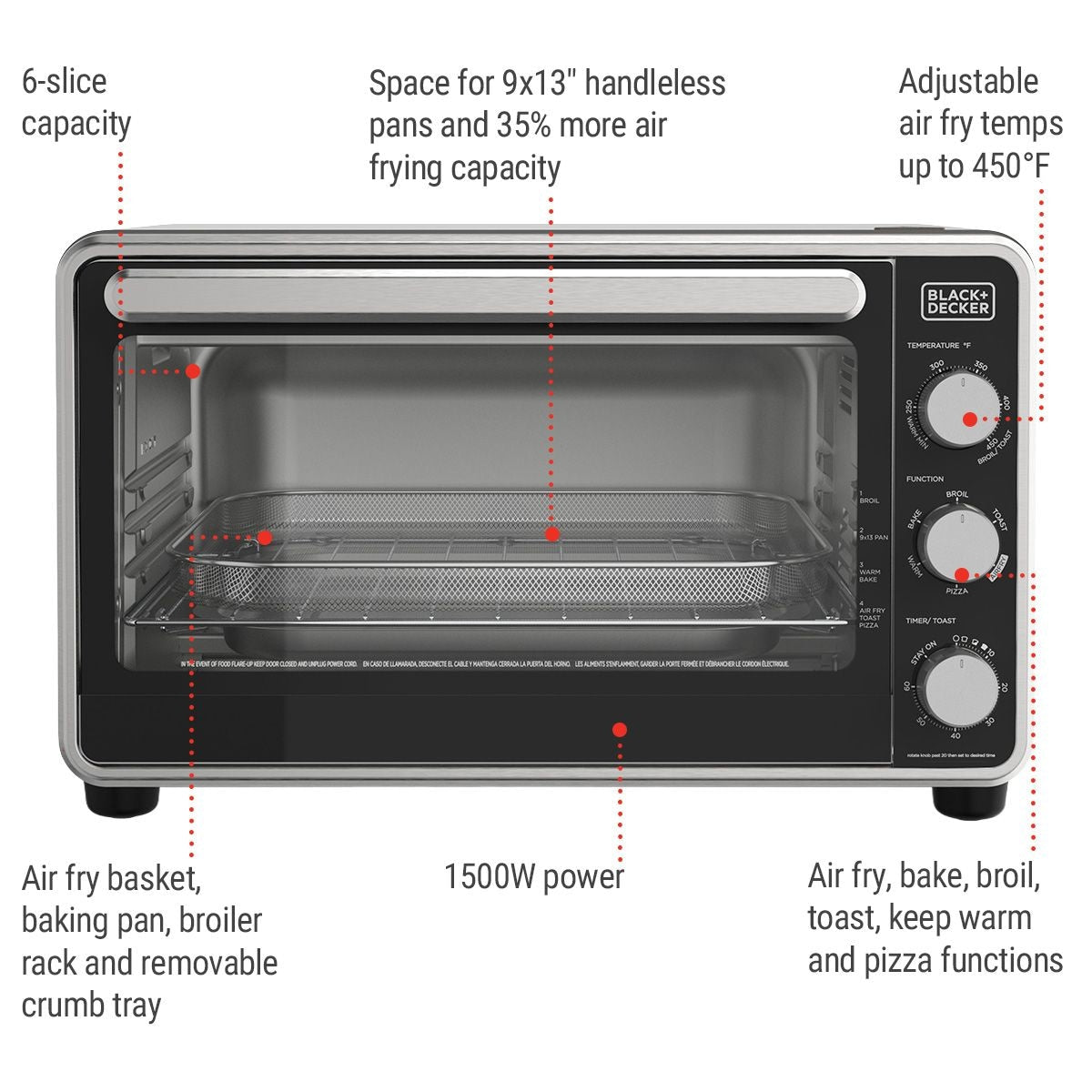 Black n Decker Mehrzweck-Knacken n Backen, 6-Scheiben