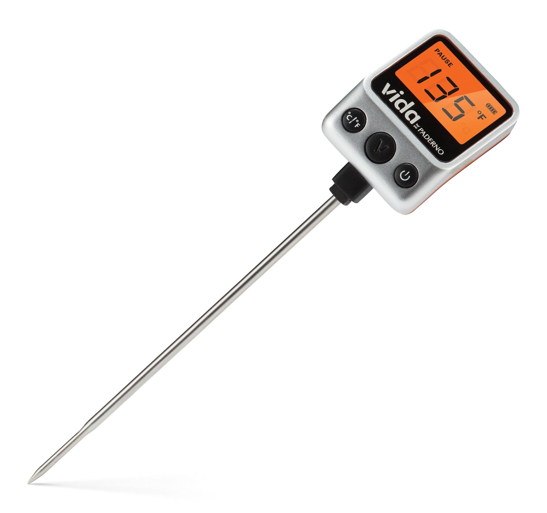 Vida by PADERNO Digitale Instant Read BBQ Lebensmittelthermometer mit Edelstahlsonde