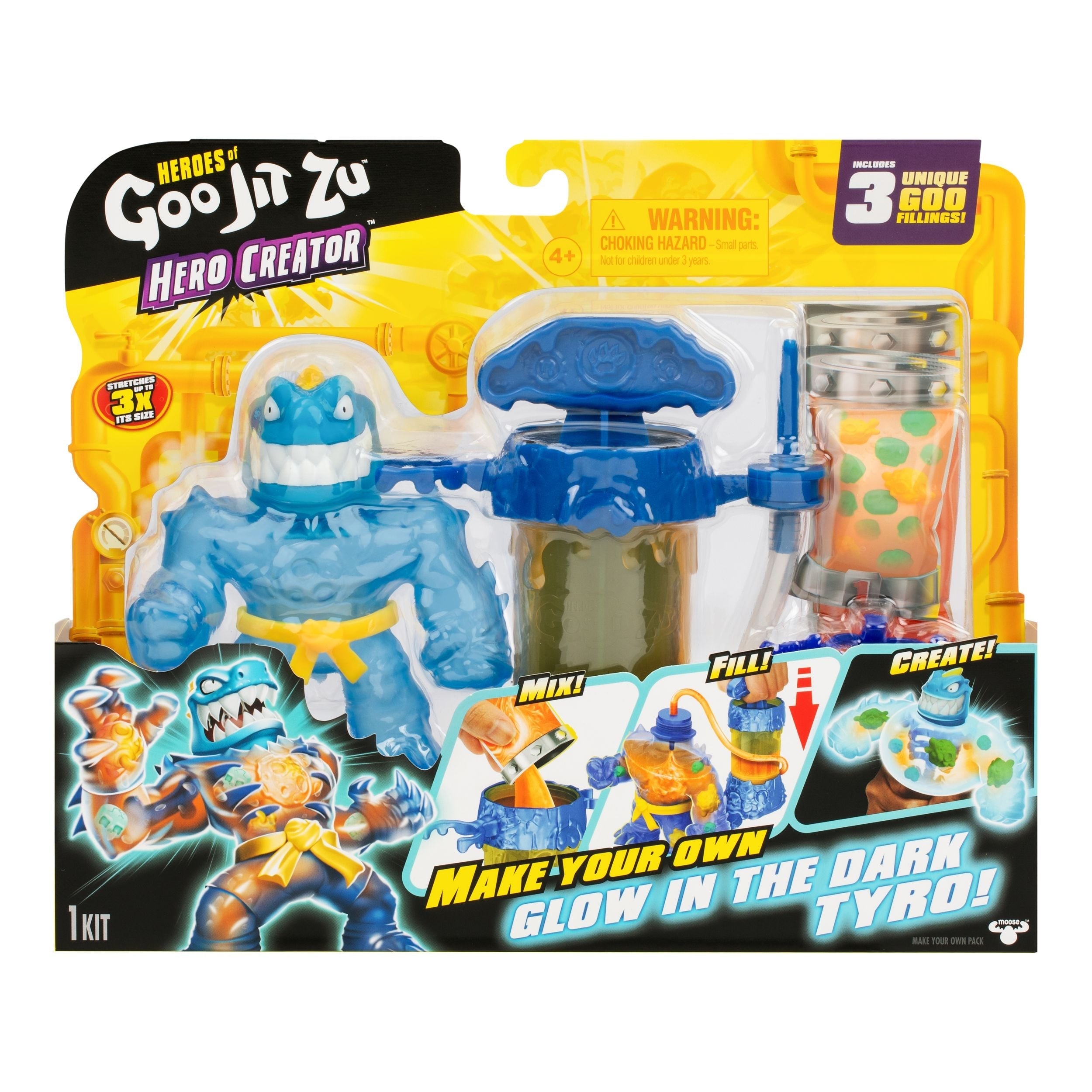 Moose Helden von Goo Jit Zu Glow-in-the-Dark Extreme Hero Creator