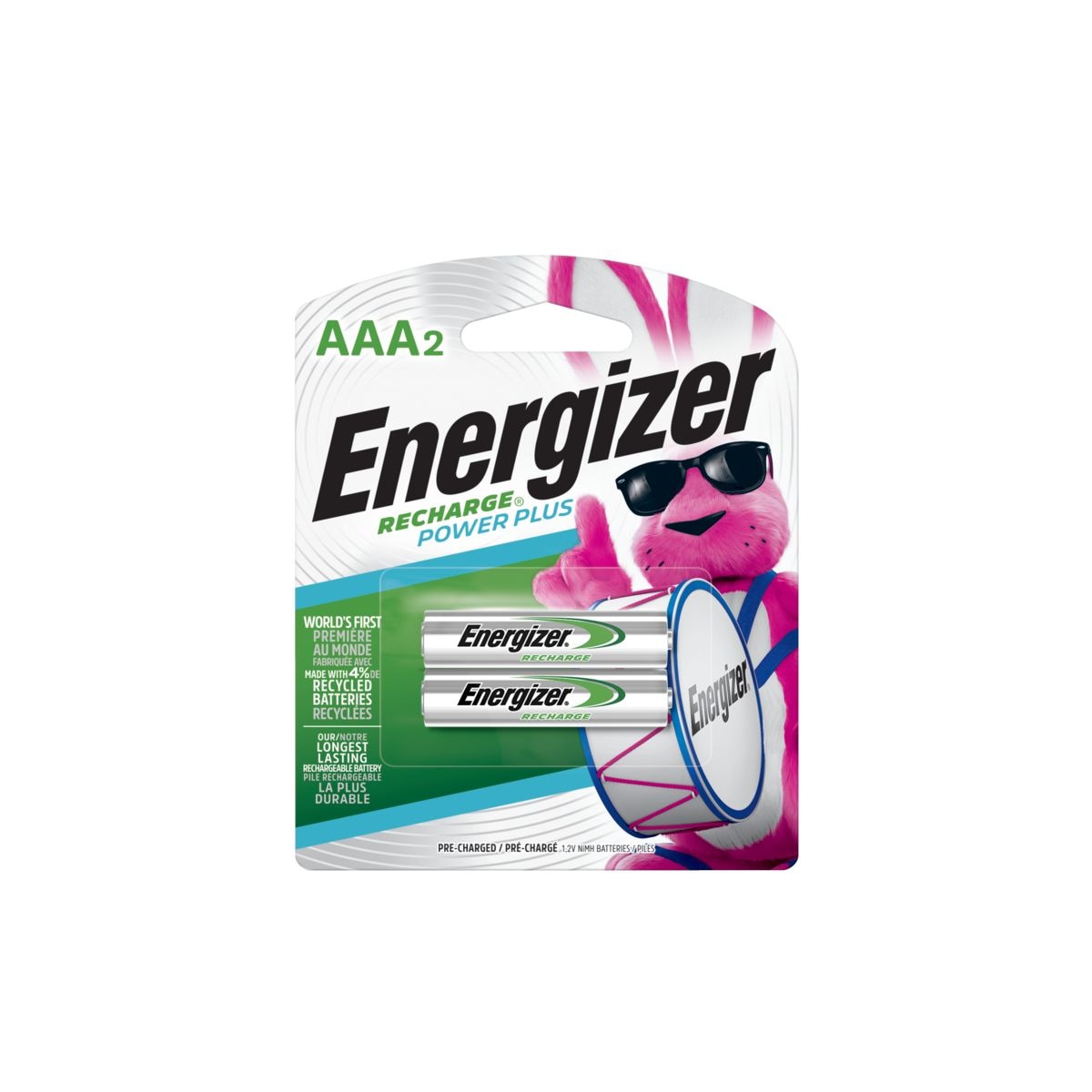 Energizer NH12BP-2 2-pk AAA 800mAh nimh wiederaufladbare Batterien, vorgeladen, für alle Zwecke