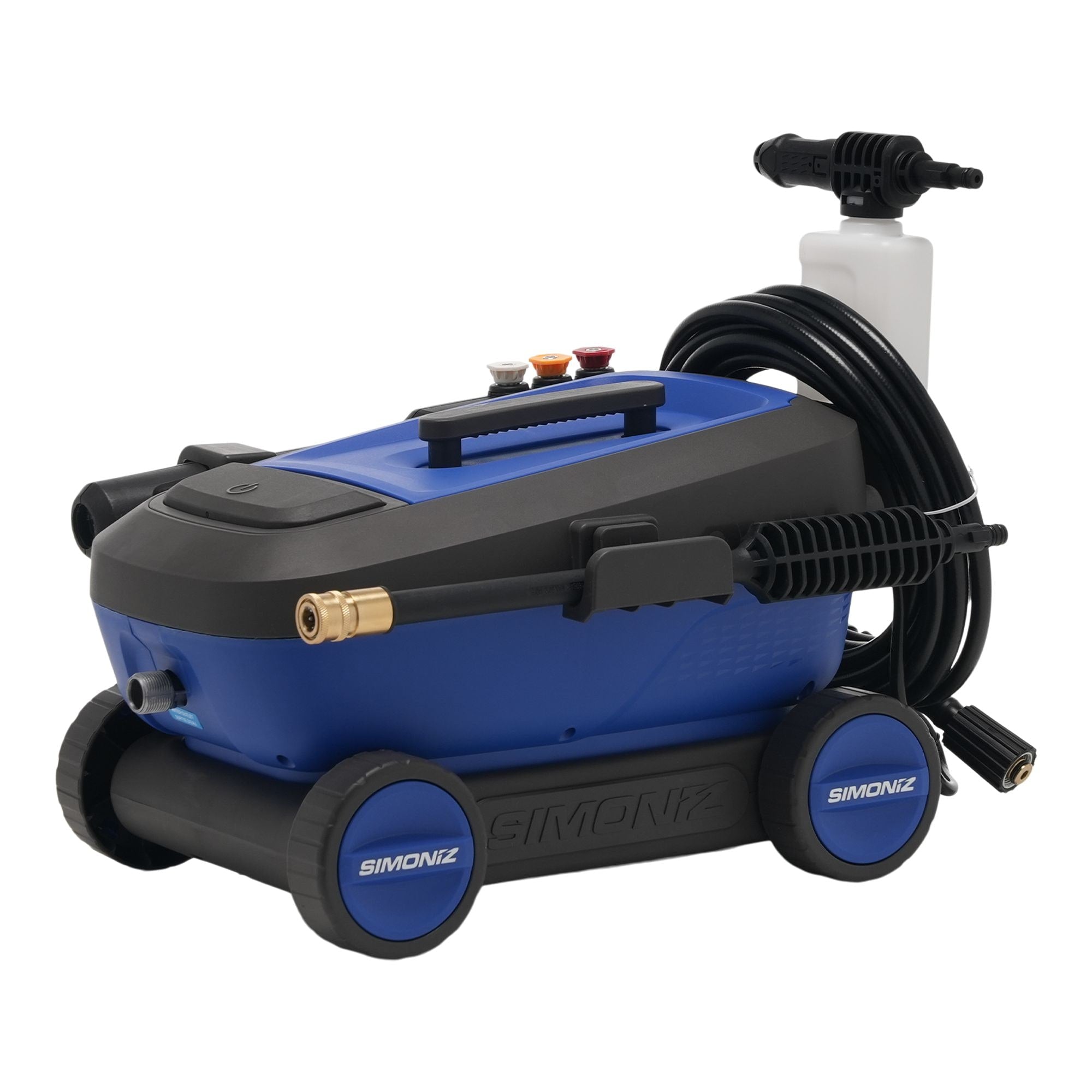 SIMONIZ 1600 PSI 1,25 GPM 4-Rad-Elektro-Druckwaschanlage mit Schaumstrahler