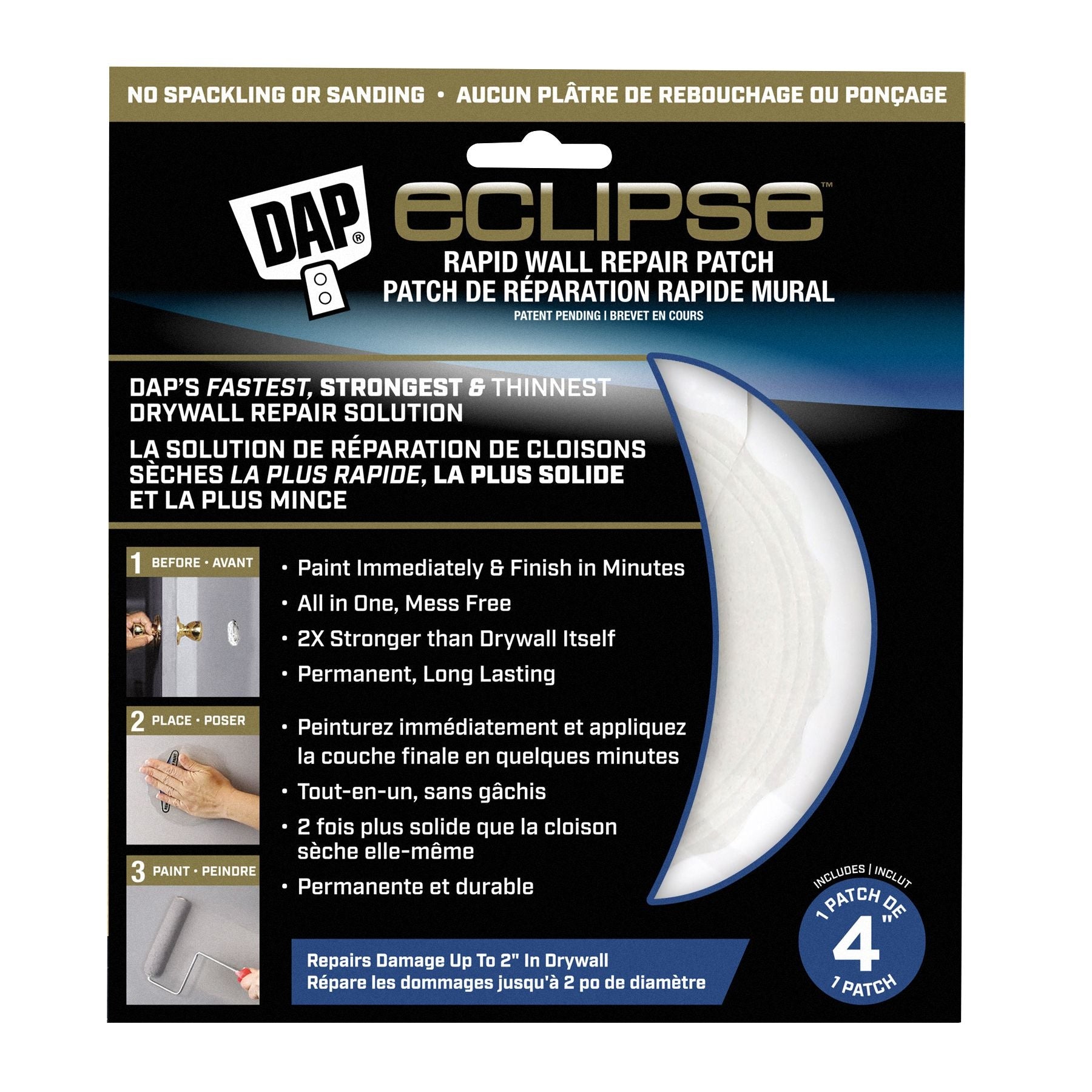 DAP eclipse wall repair patch, 4-in