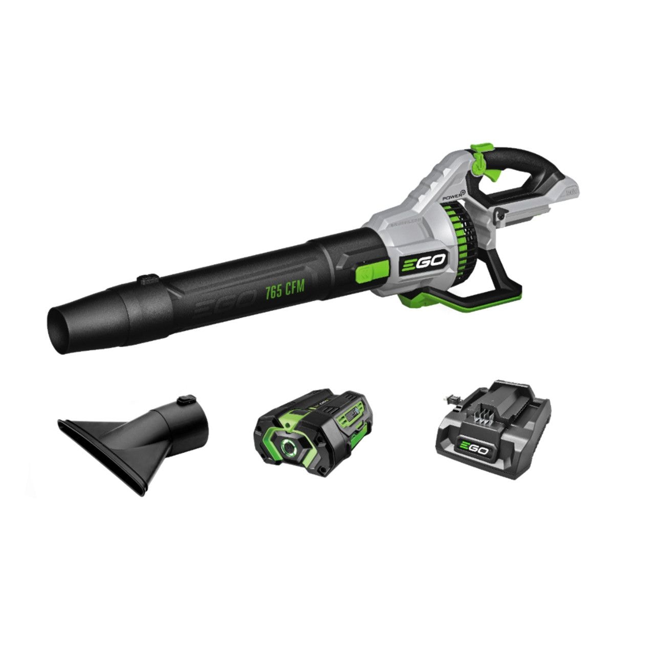 EGO POWER+ 56V bürstenloses Schnurlosgebläse 765 CFM, einschließlich (1) 5.0AH Batterie und (1) 320W Ladegerät, LB7654