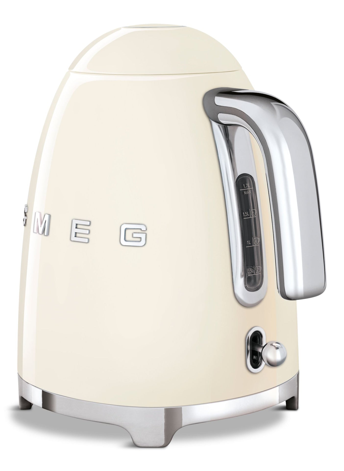 Smeg 50er Jahre Retro-Stil fix Temperatur Countertop Kessel, 1400W, 1,7-l, Creme