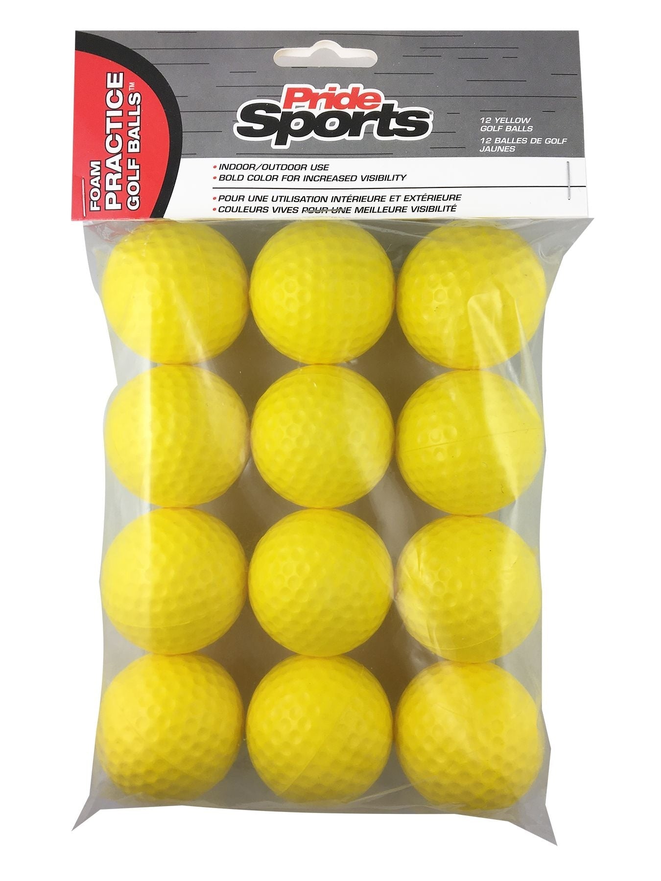 PrideSports Schaum üben Golfbälle, 12-pk, gelb