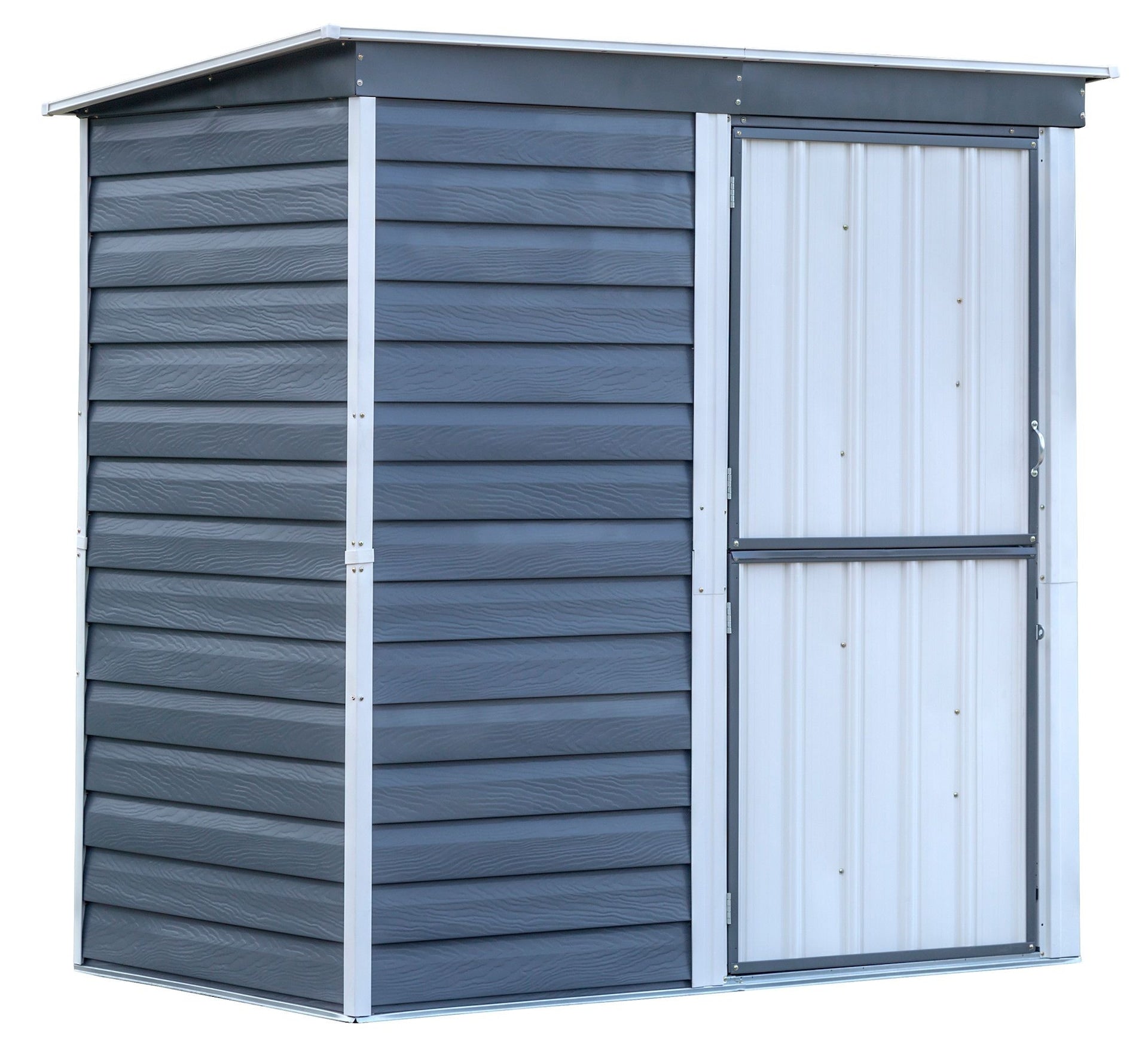 Arrow Stahllagerhaus, Holzkohle/Sahne, 6-ft x 4-ft