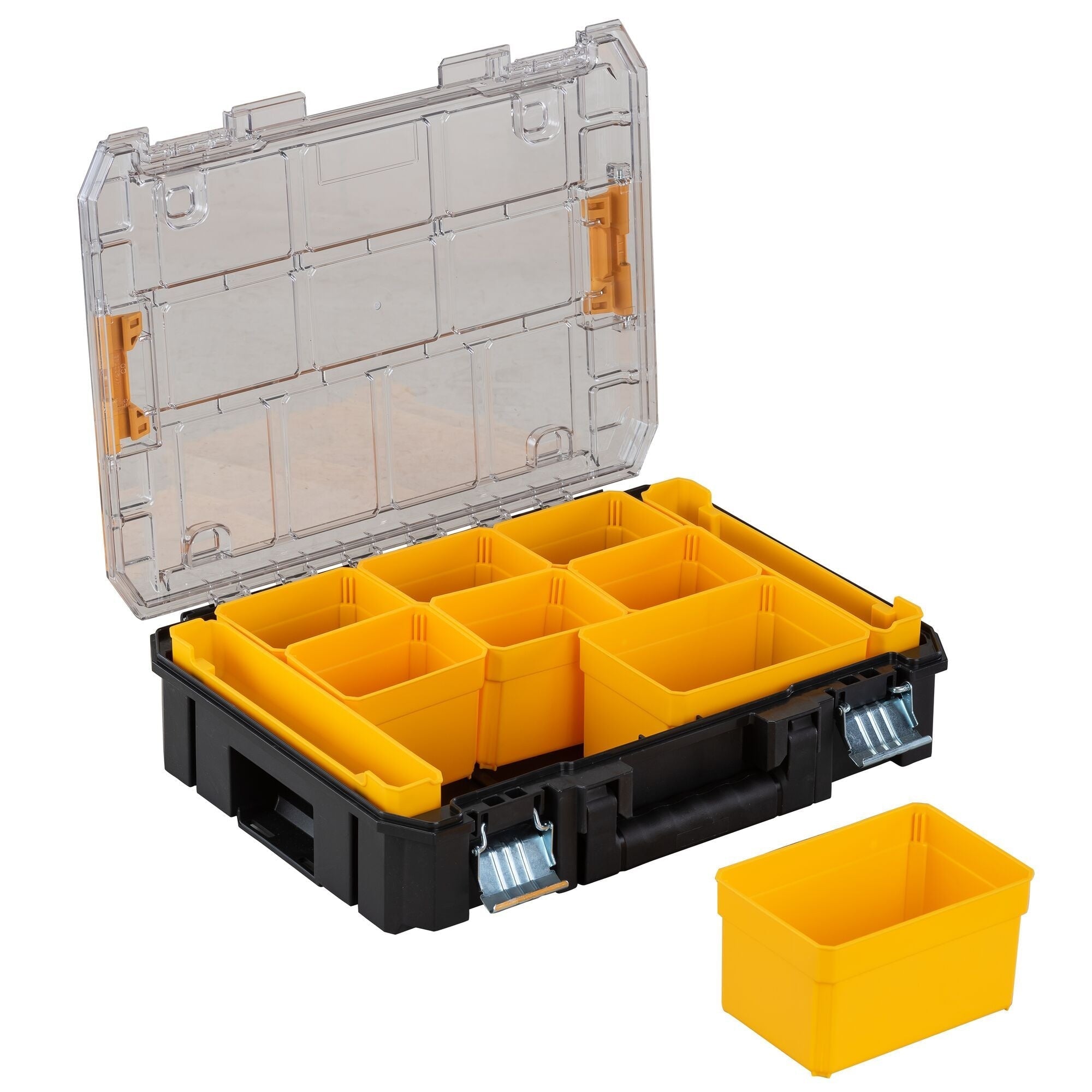 Dewalt TSTAK stapelbarer Organisator mit klarem Deckel, 44-lb