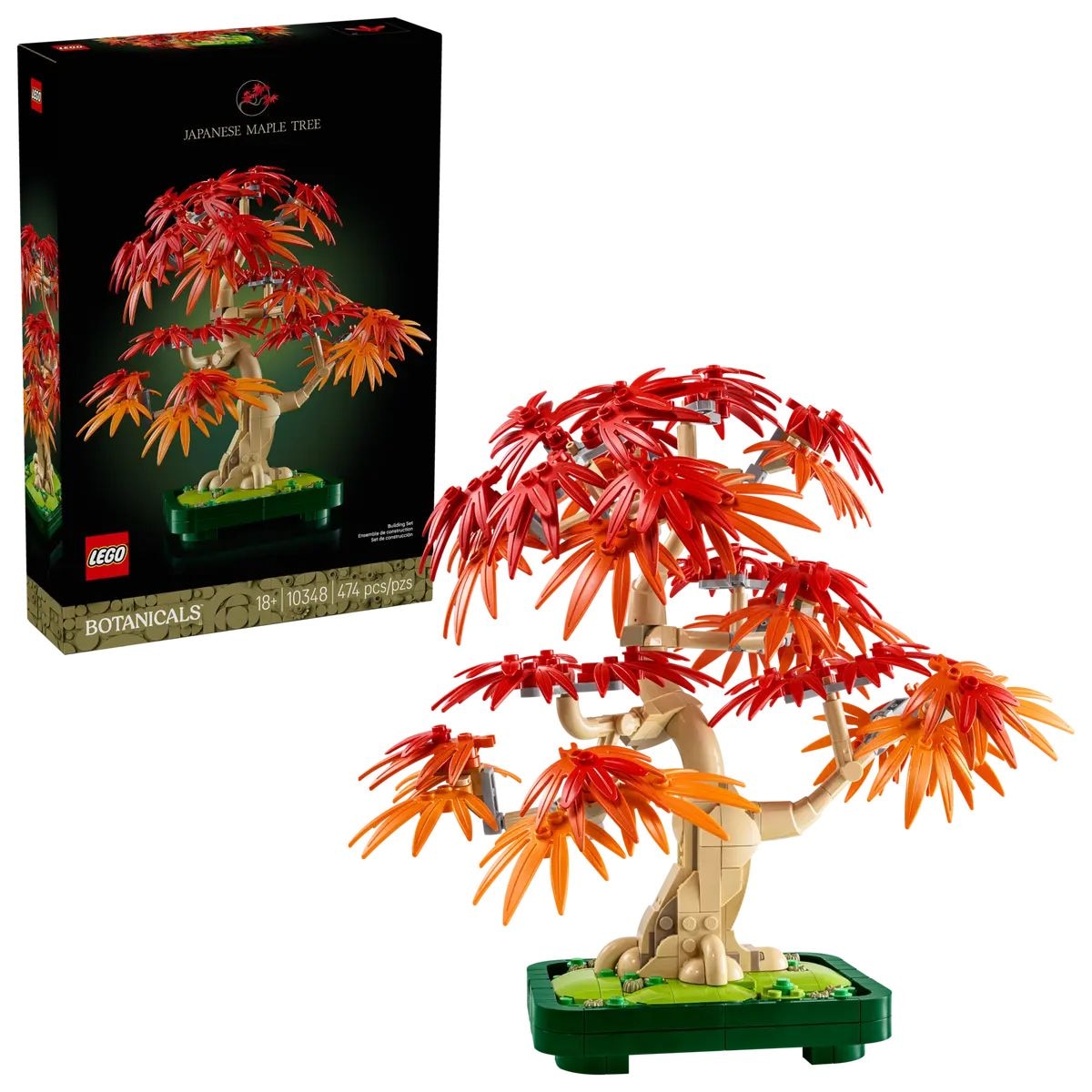 LEGO Botanicals japanischer roter Ahornbonsai-Baum - 10348, 474-pcs, Alter 18+