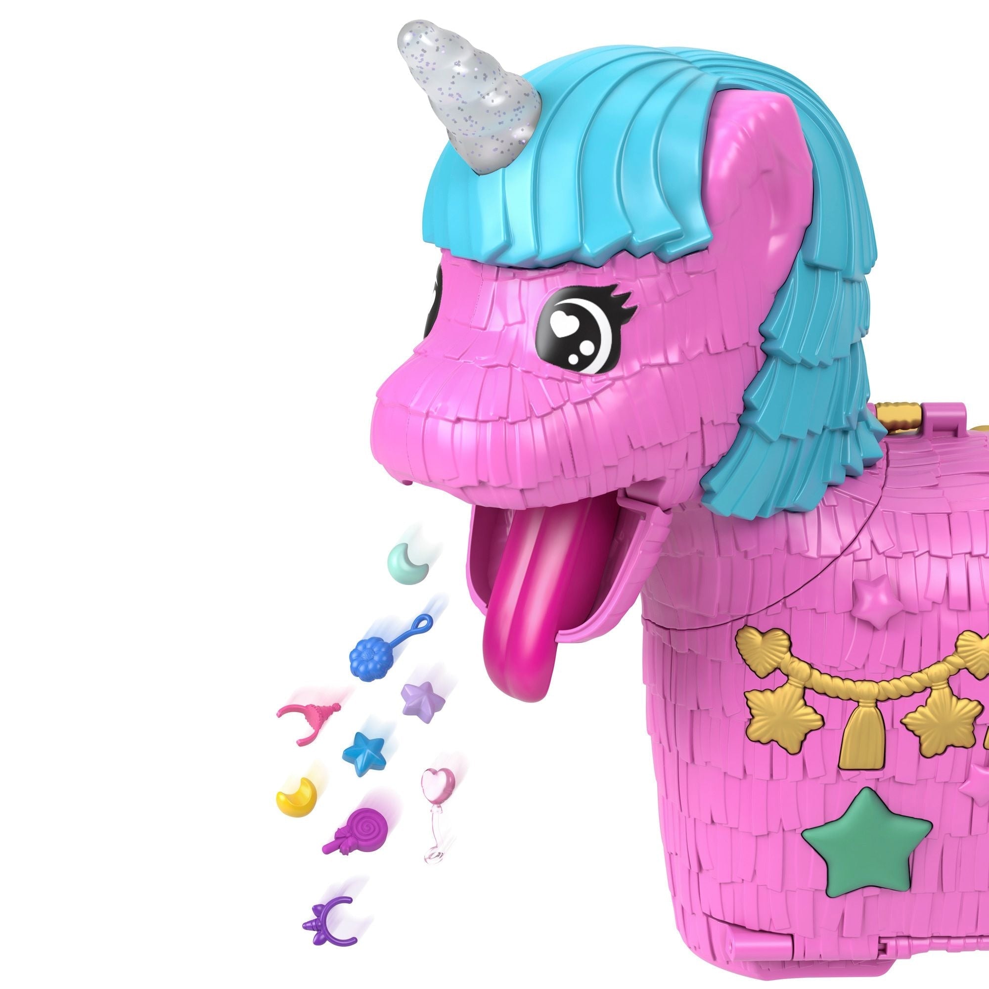 Polly Pocket 35 feier einhorn partyland playet, enthält 2 micropuppen, haustiere & 25 + Überraschungsaccessoires, kinder ab 3 jahren