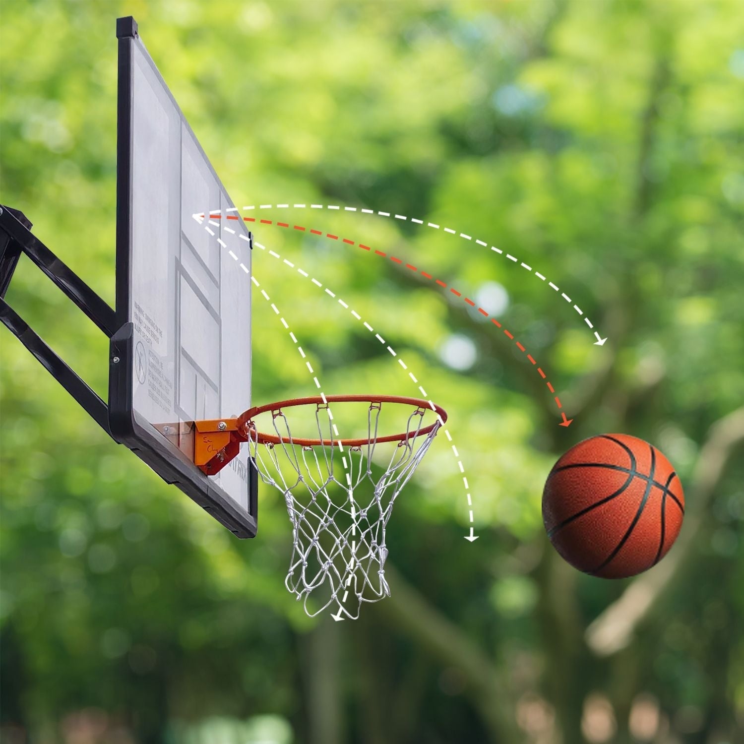 MATRIX tragbares verstellbares Basketballsystem, 54-in