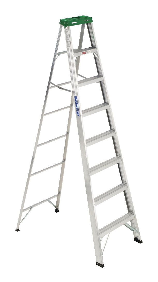 Mastercraft Grad 2 Aluminium kommerzielle Stufenleiter, 8-ft, 225-lb Tragfähigkeit