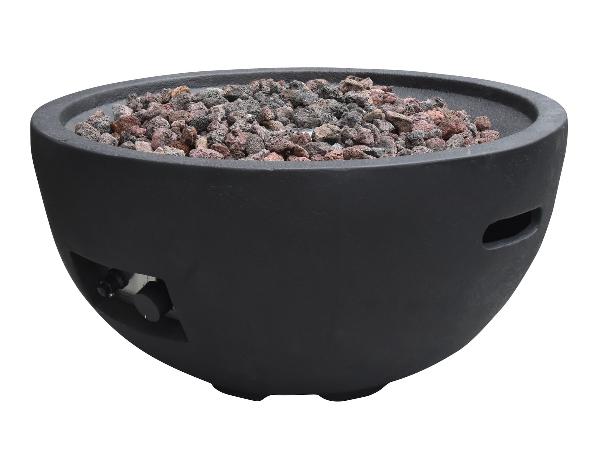 Modeno Jefferson Round Gas befeuerte Außenfeuerschale mit PVC-Abdeckung, 40.000 btus, 13,7-in