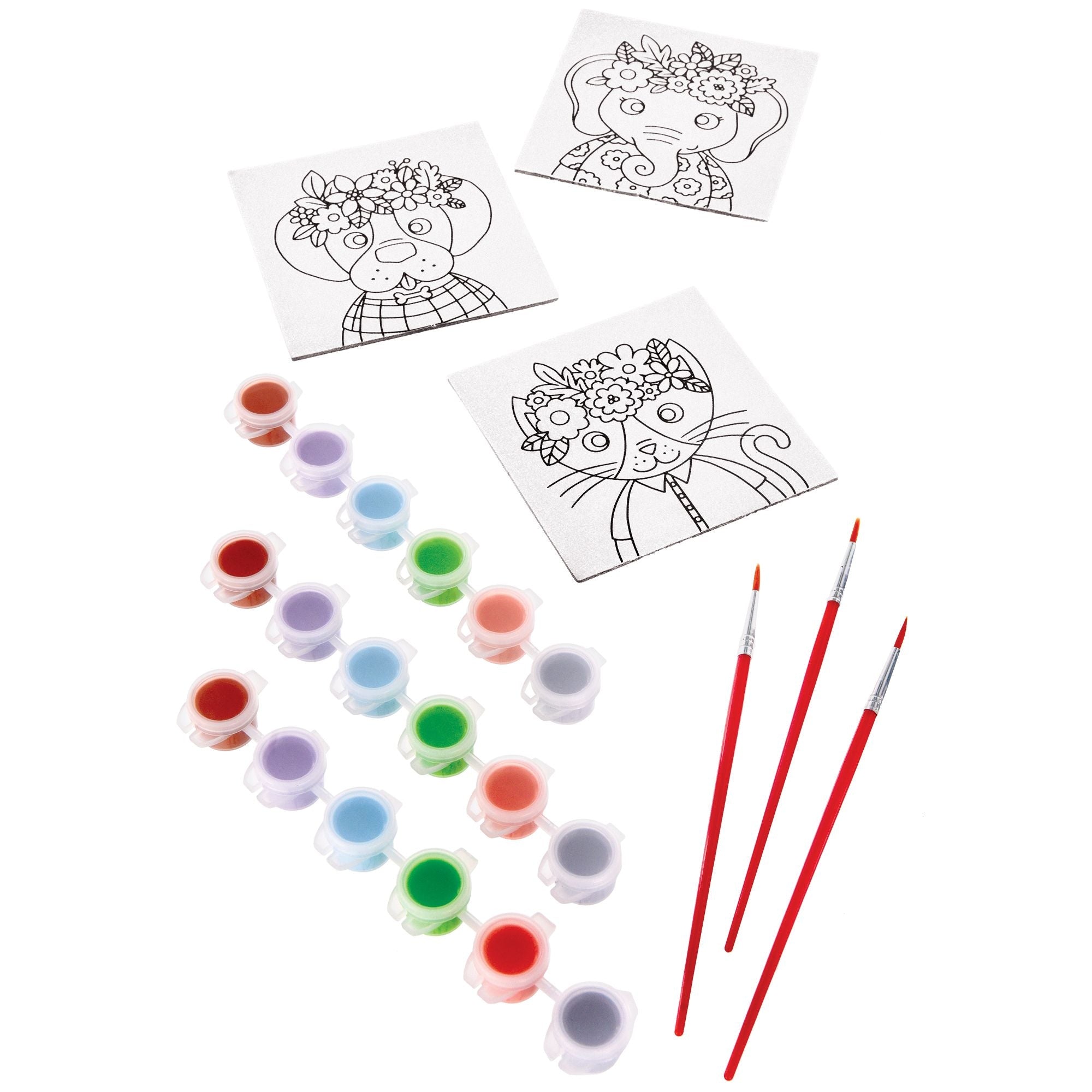 Colour Ihr eigenes Canvas-Tierset, 8-ct