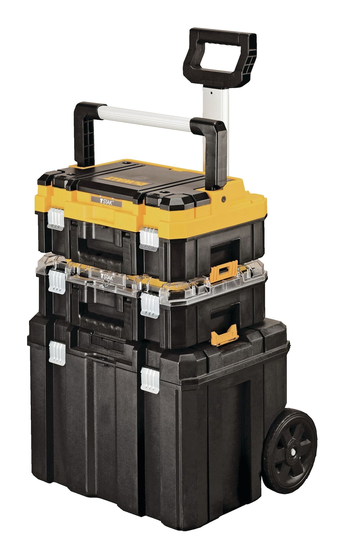 DEWALT tstakmodular tragbare Turm-Toolbox / Werkzeug-Speichersystem mit Rädern & Deckeln, 20x17x27-in, 3-pc